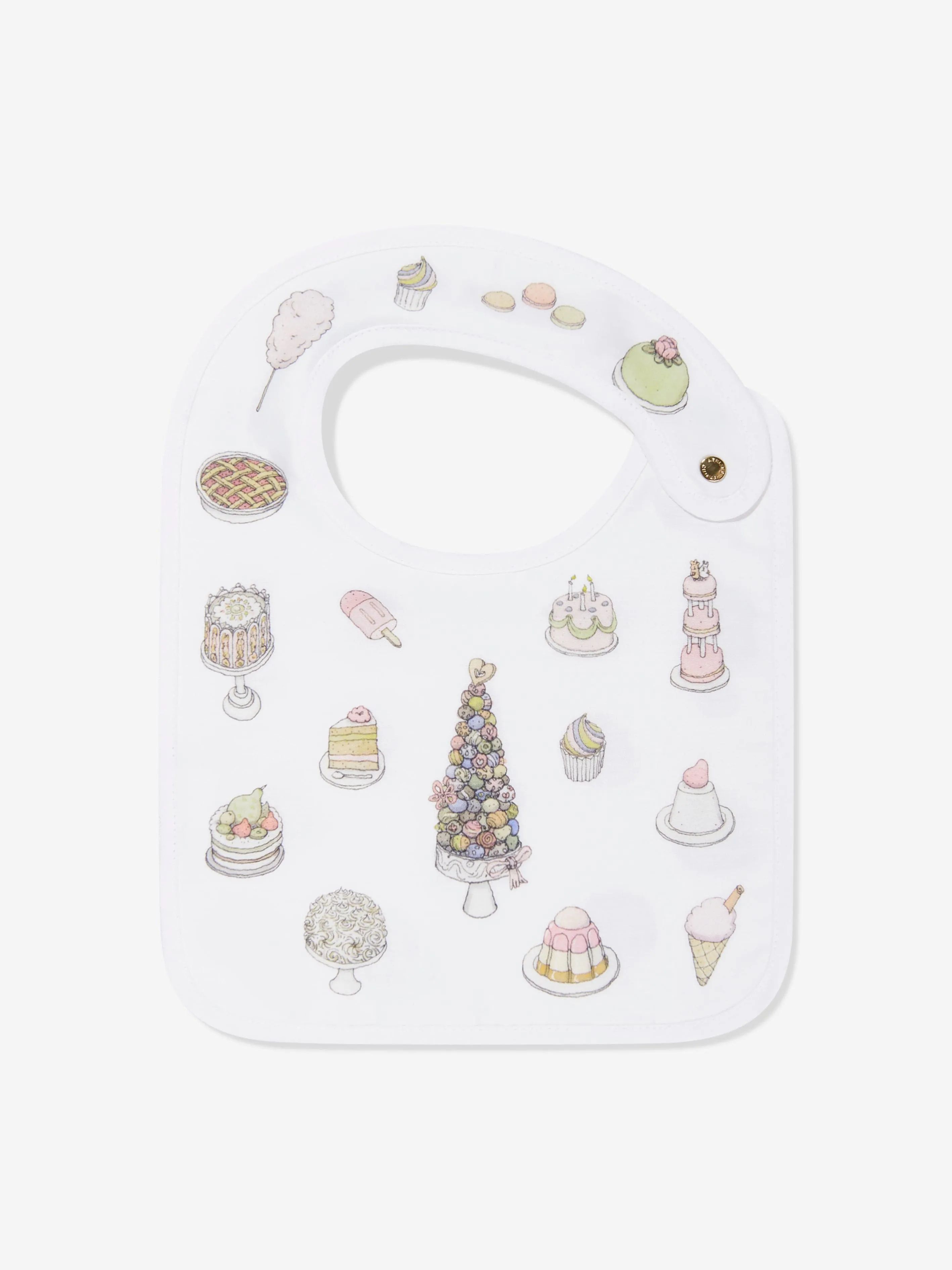 Atelier Choux Baby Boys Sweetie Pie Carr and Satin Bibs Set in Blue