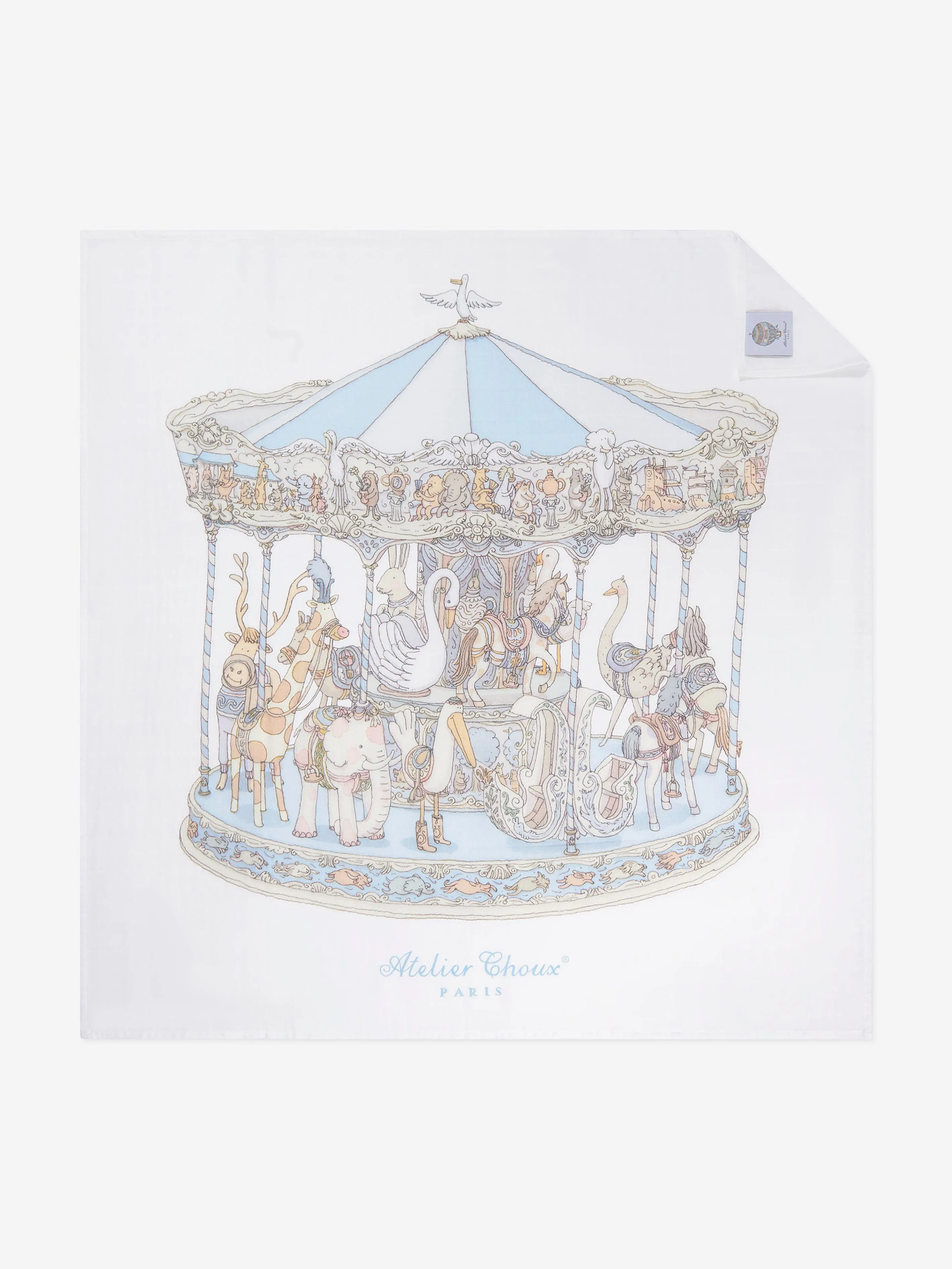 Atelier Choux Baby Carousel Luxury Gift Set in White