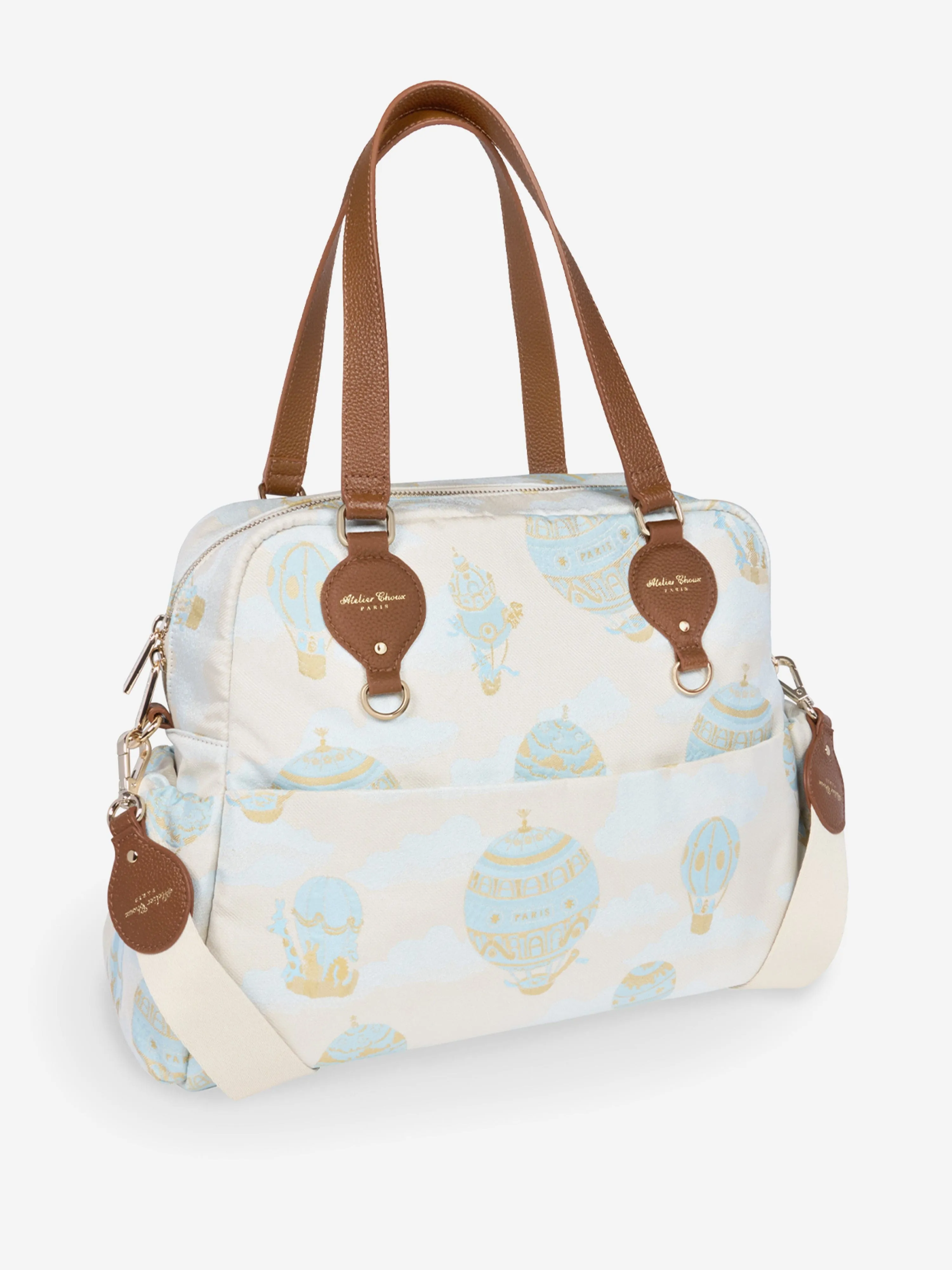 Atelier Choux Baby Hot Air Balloons Changing Bag in Blue (38cm)
