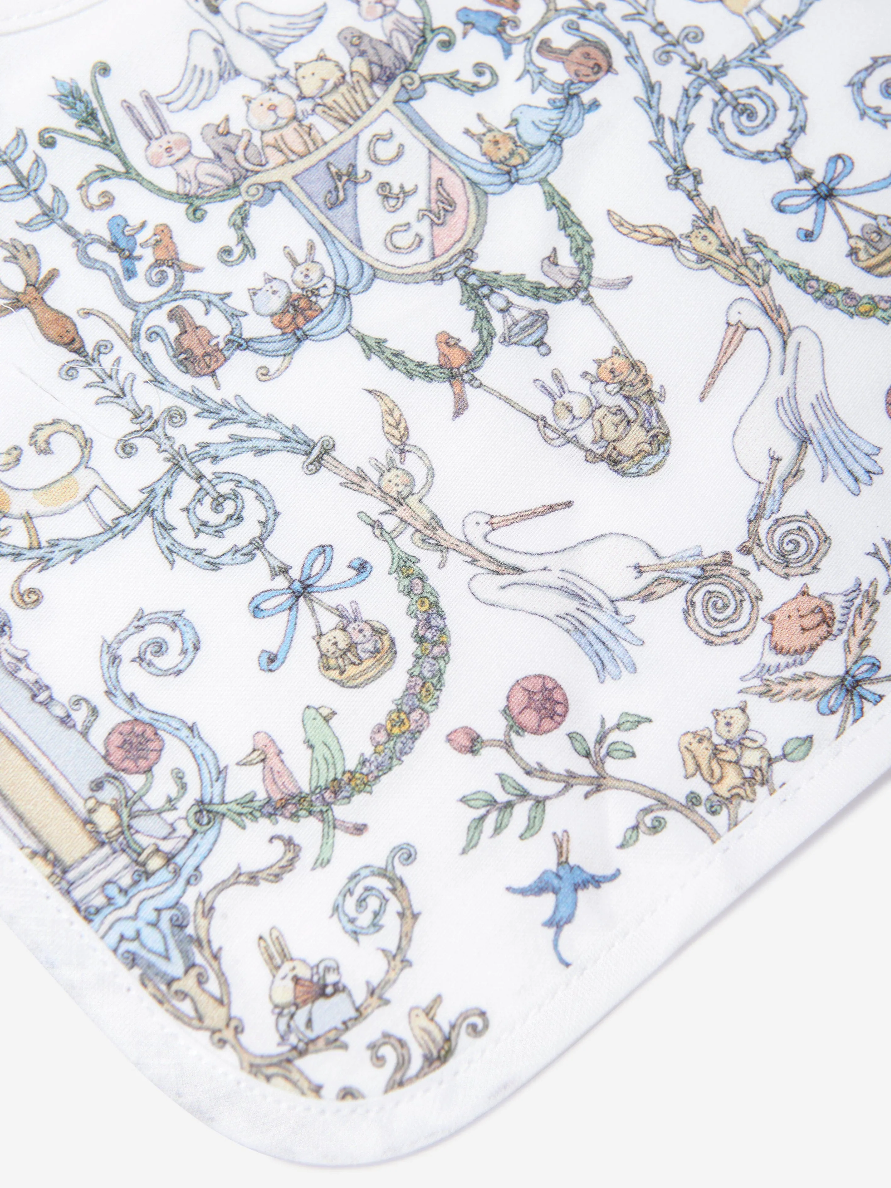 Atelier Choux Baby Satin Toile De Jouy Atelier Choux & Caitlin Wilson Bib in Blue