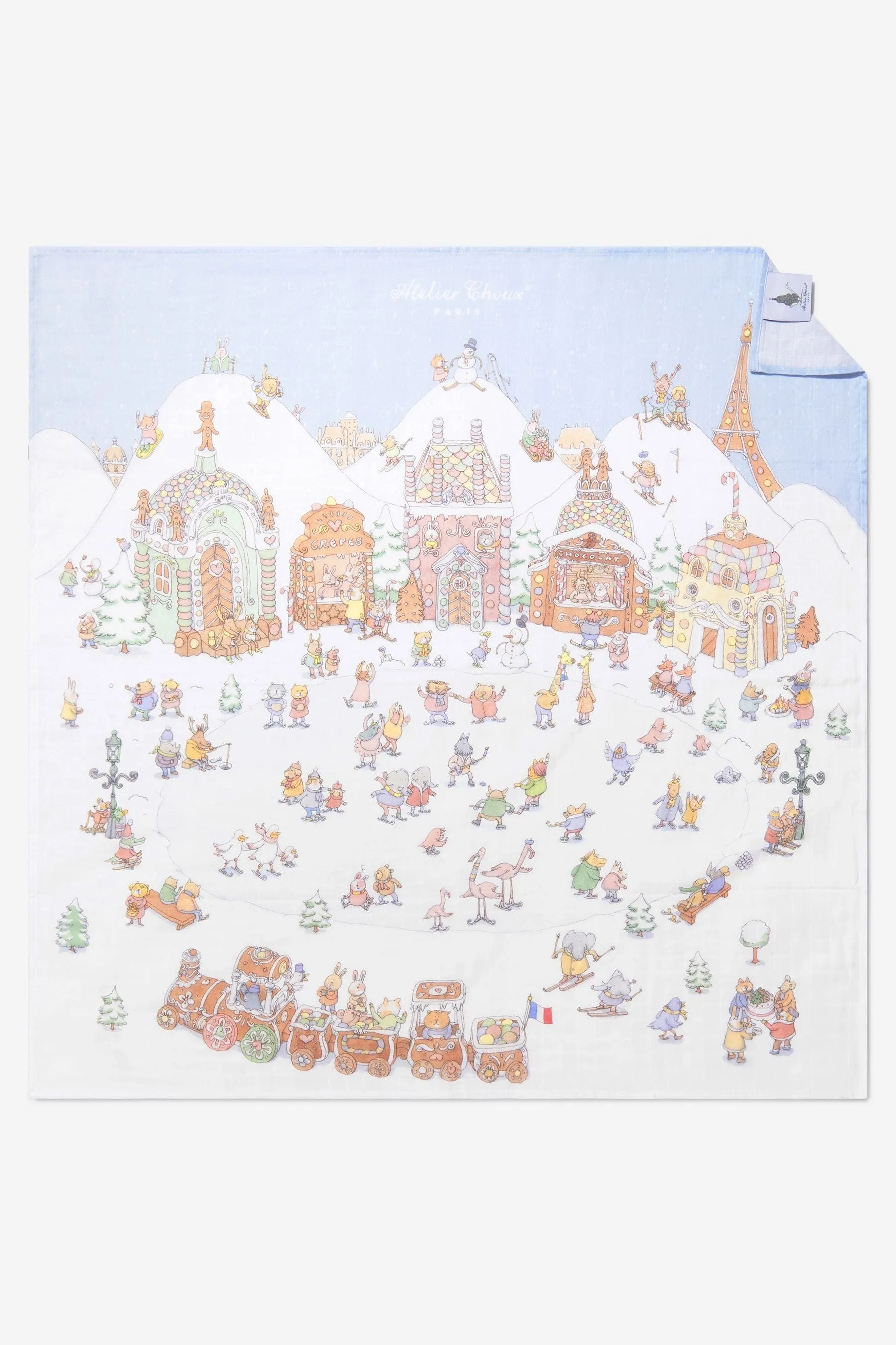 Atelier Choux Baby Winter Wonderland Swaddle in Multicolour (100cm)