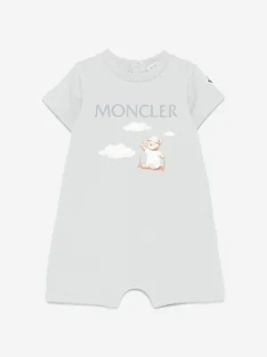 Baby Bear Print Romper in Grey