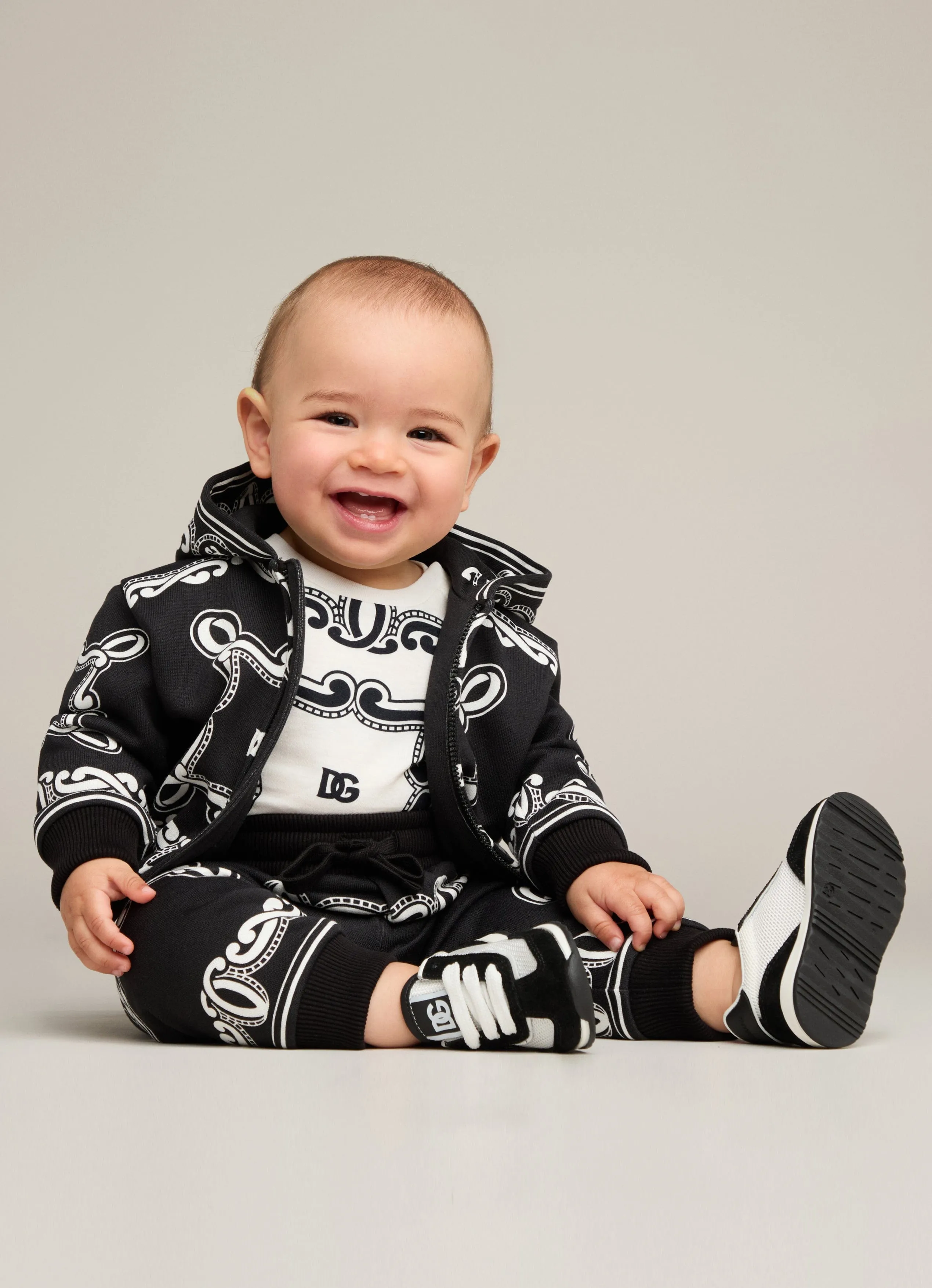 Baby Boys Bandana Print T-Shirt in White