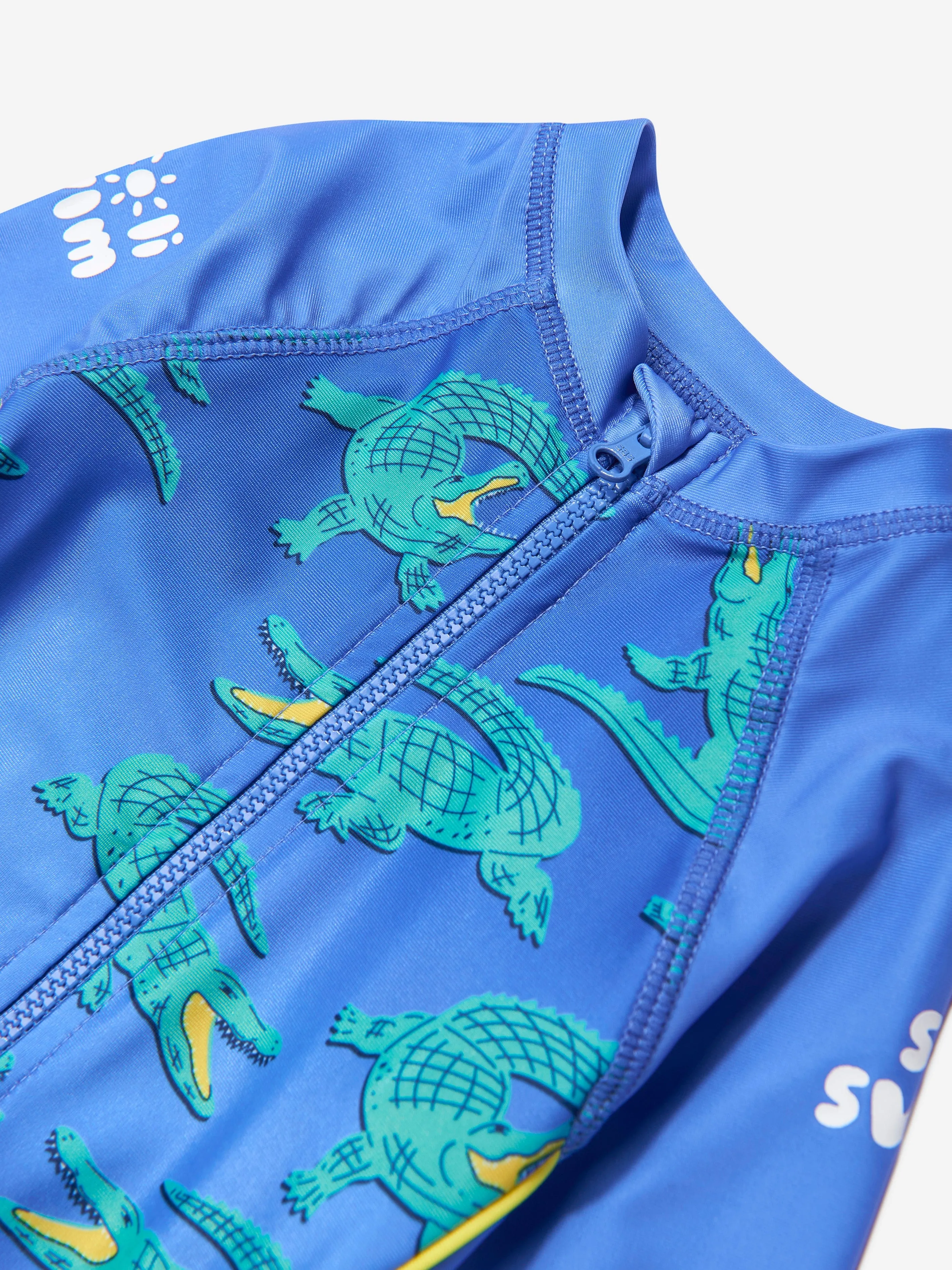 Baby Boys Crocodile Sun Suit in Blue (UPF50 )