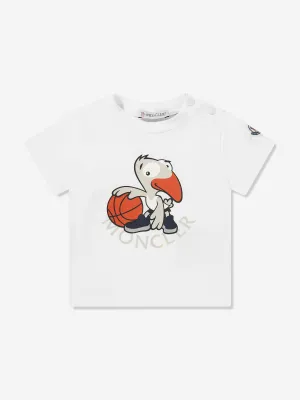 Baby Boys Duck Print t-Shirt in Ivory
