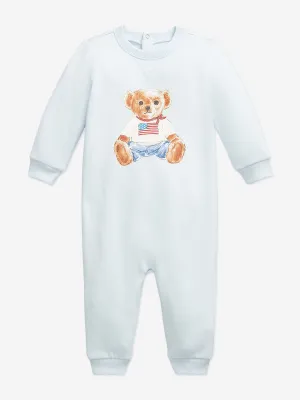 Baby Boys Polo Bear Romper in Blue