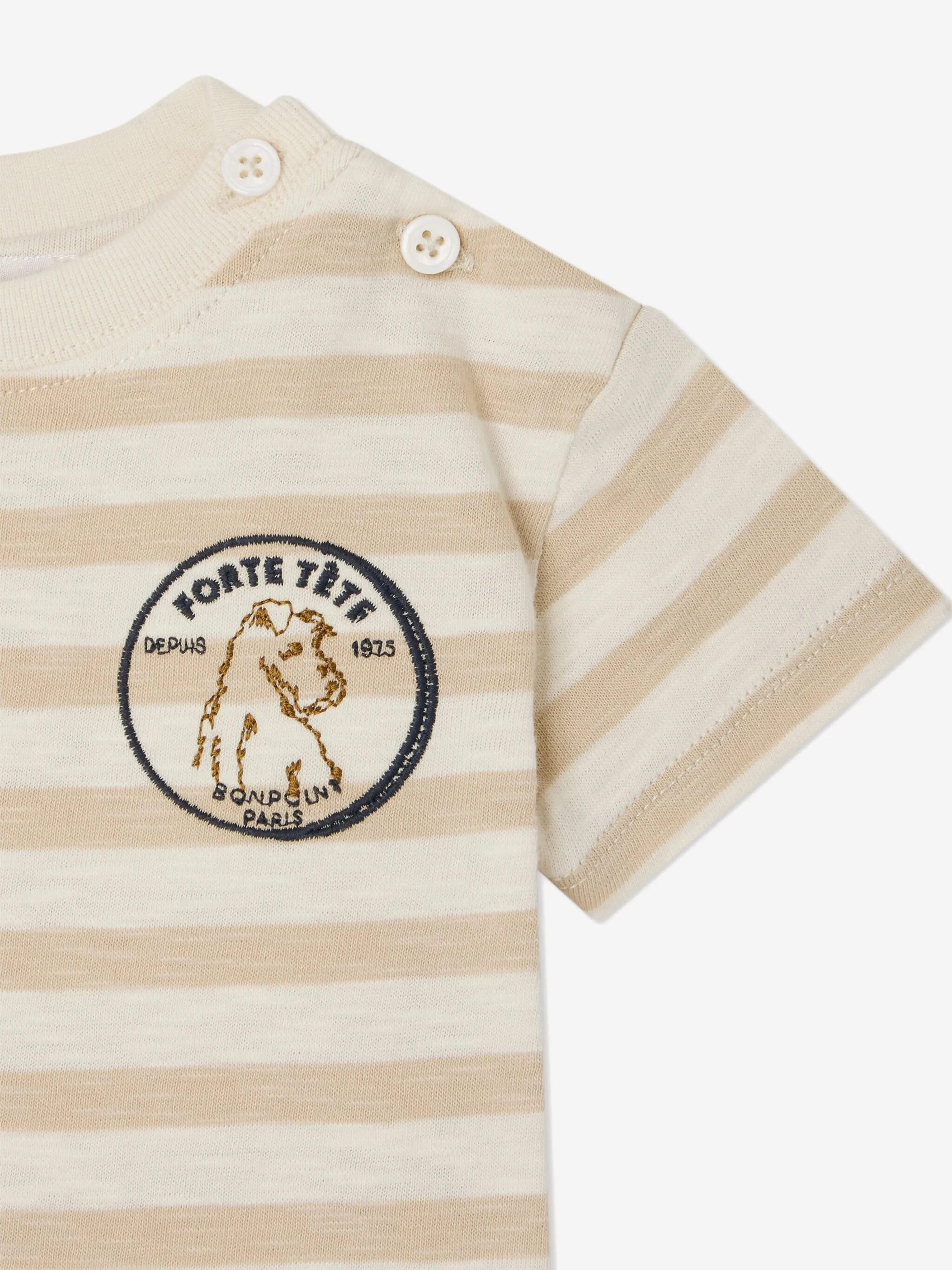Baby Boys Striped Gaye T-Shirt in Beige