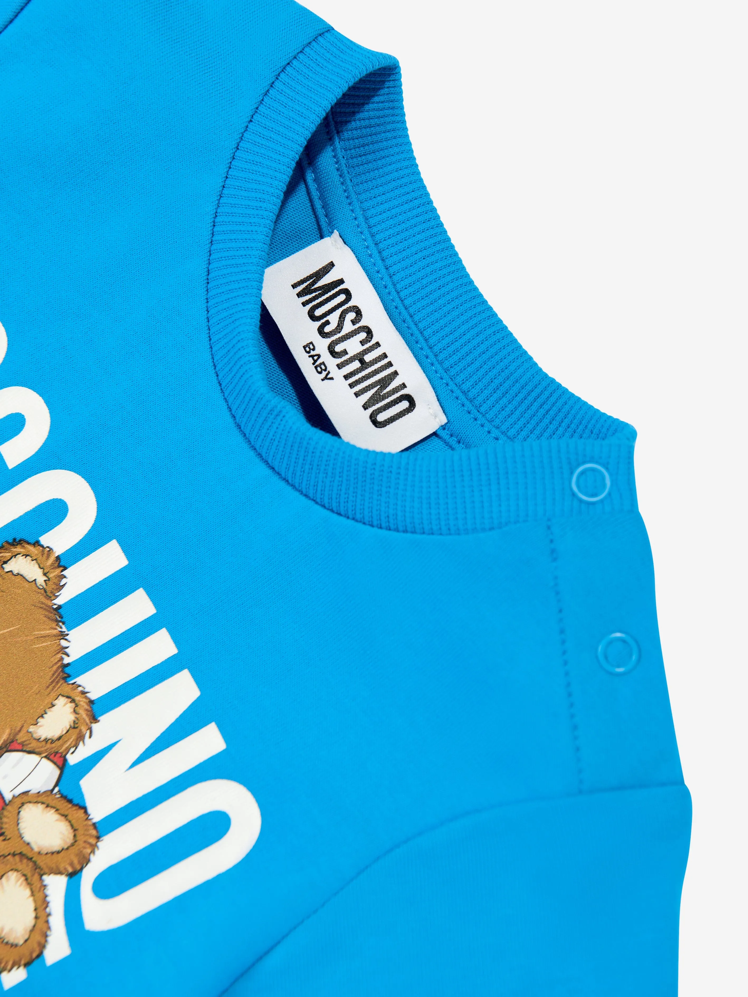 Baby Boys Teddy Bear Logo T-Shirt in Blue