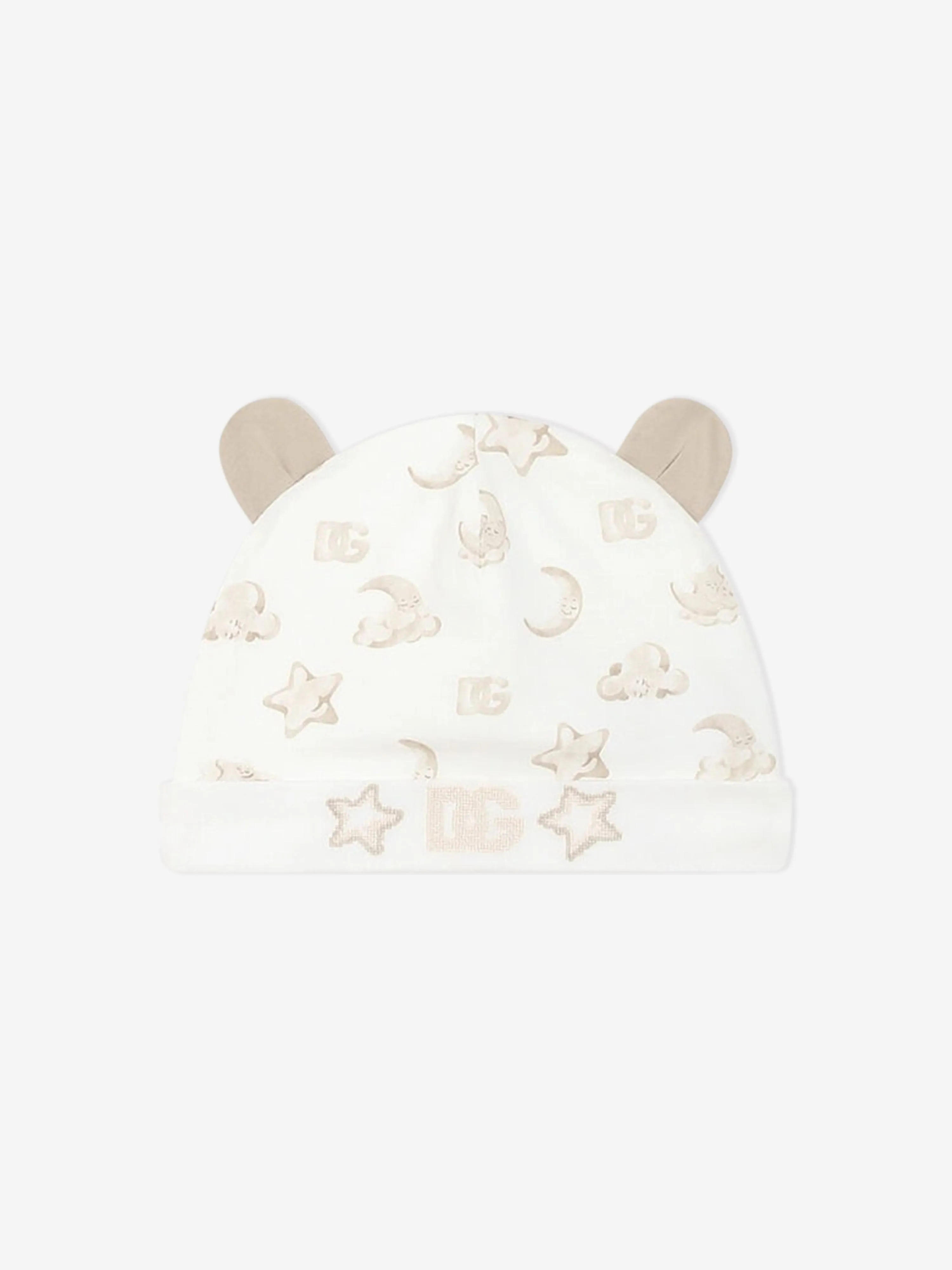 Baby Embroidered Logo Babygrow Set in Ivory