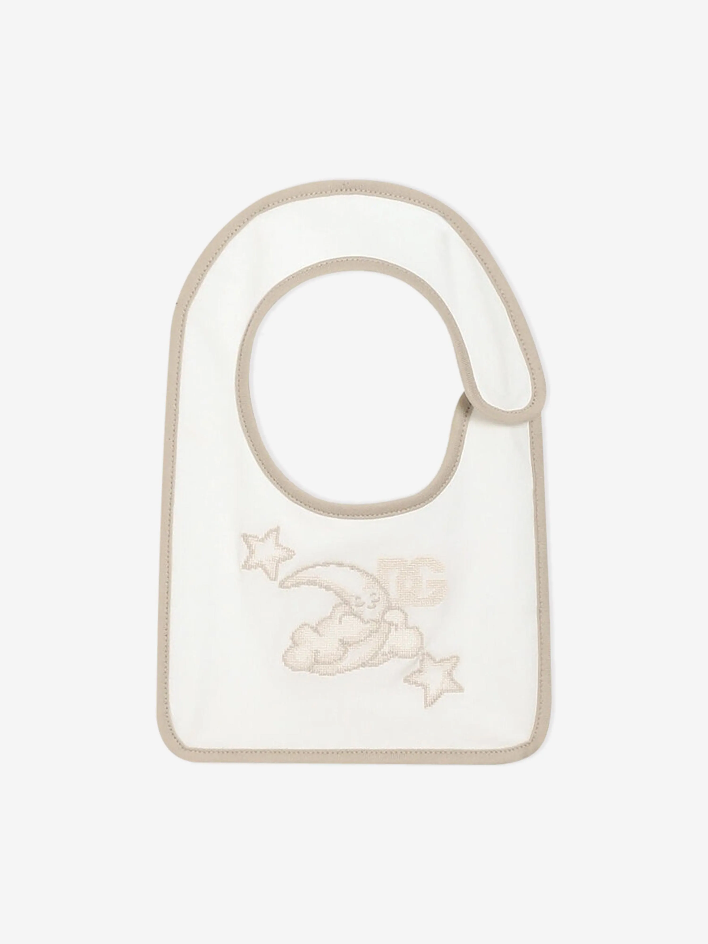 Baby Embroidered Logo Babygrow Set in Ivory