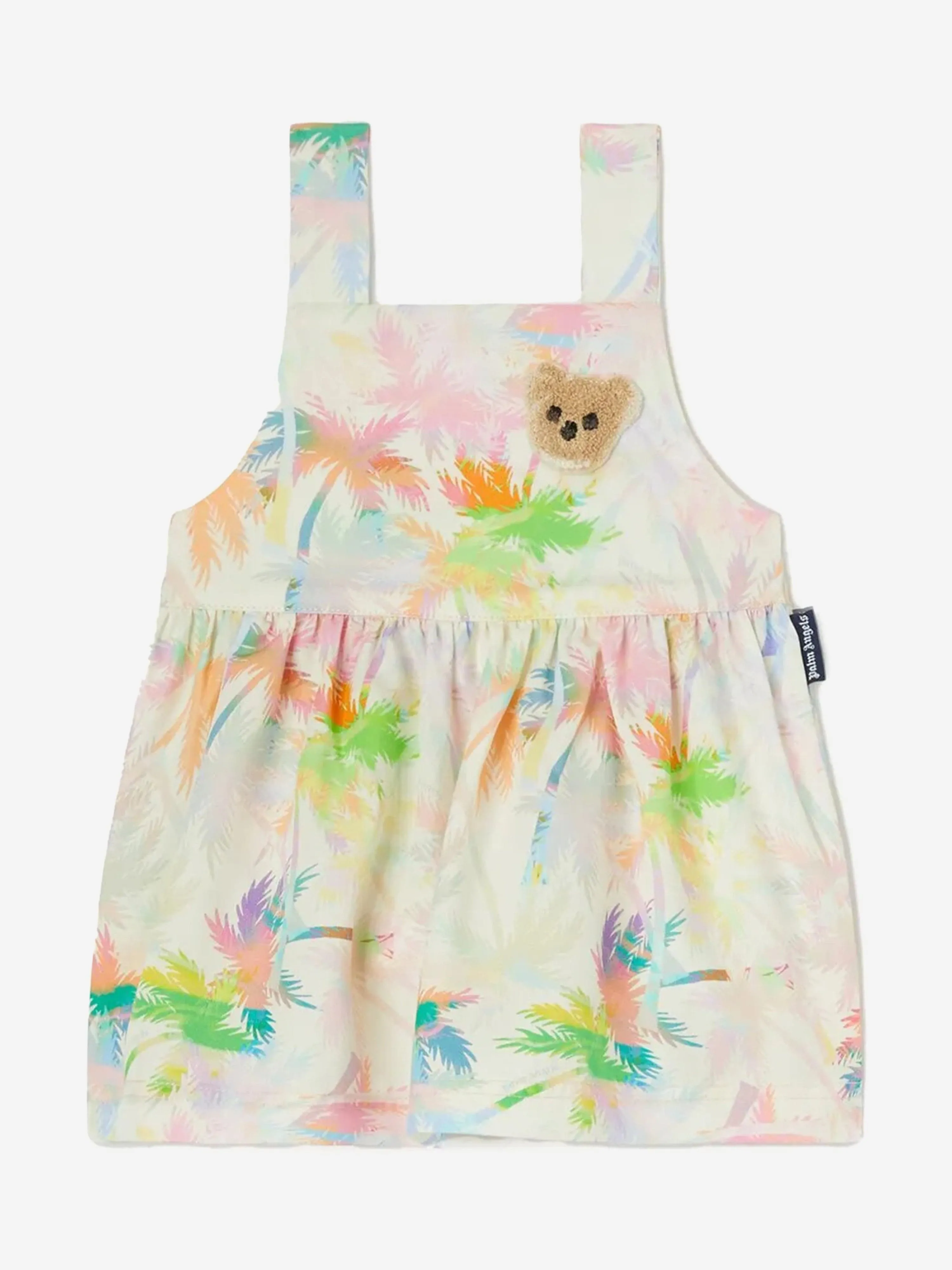 Baby Girls AOP Palms Strap Dress in Ivory