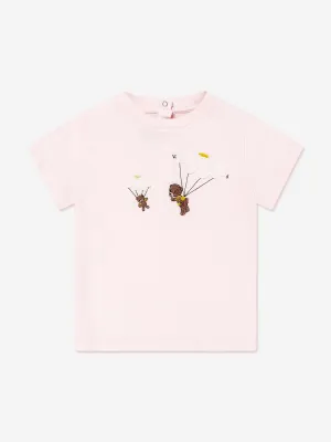 Baby Girls Bear T-Shirt in Pink