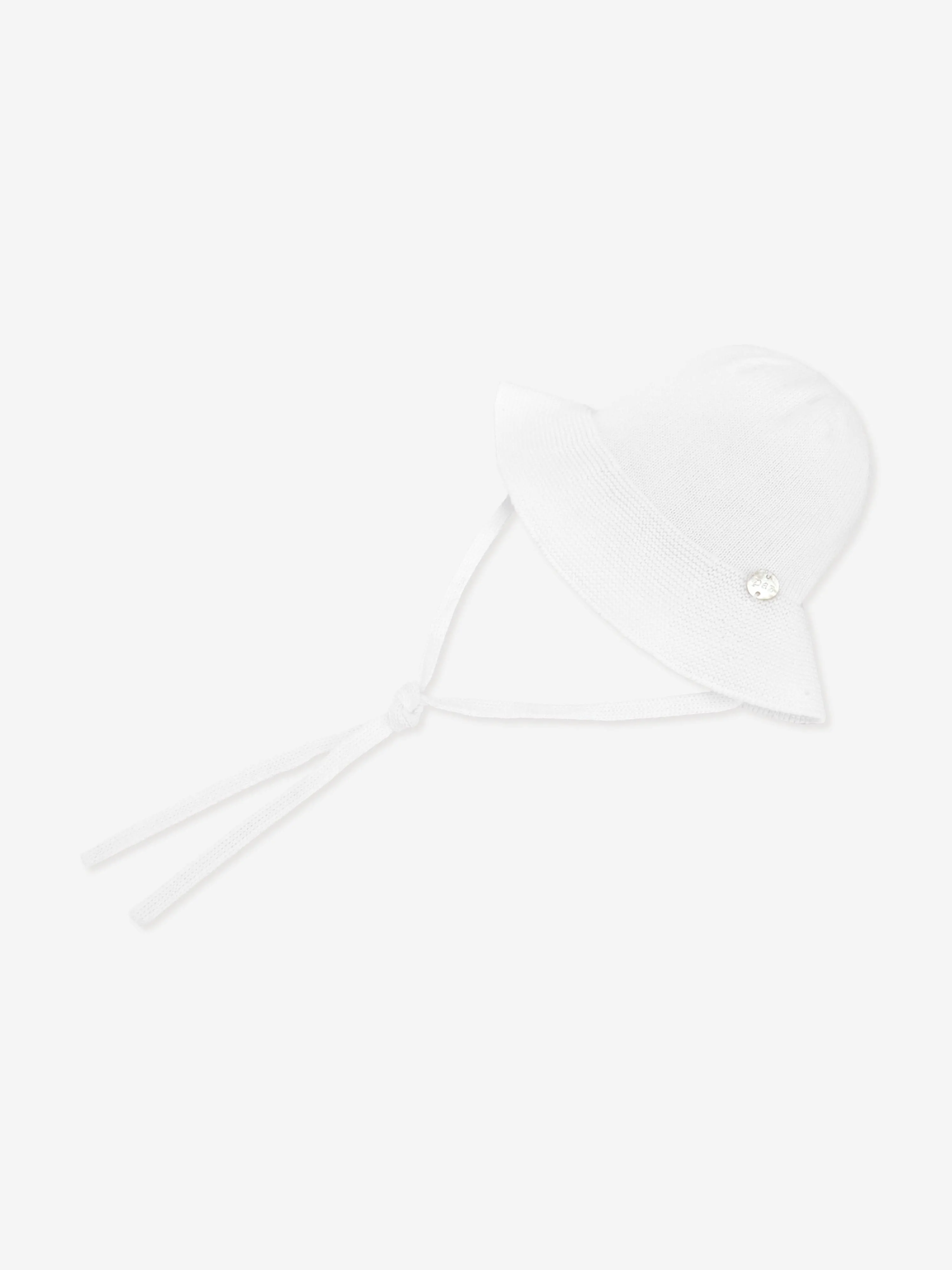 Baby Girls Cotton Hat in White