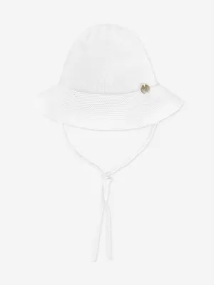 Baby Girls Cotton Hat in White
