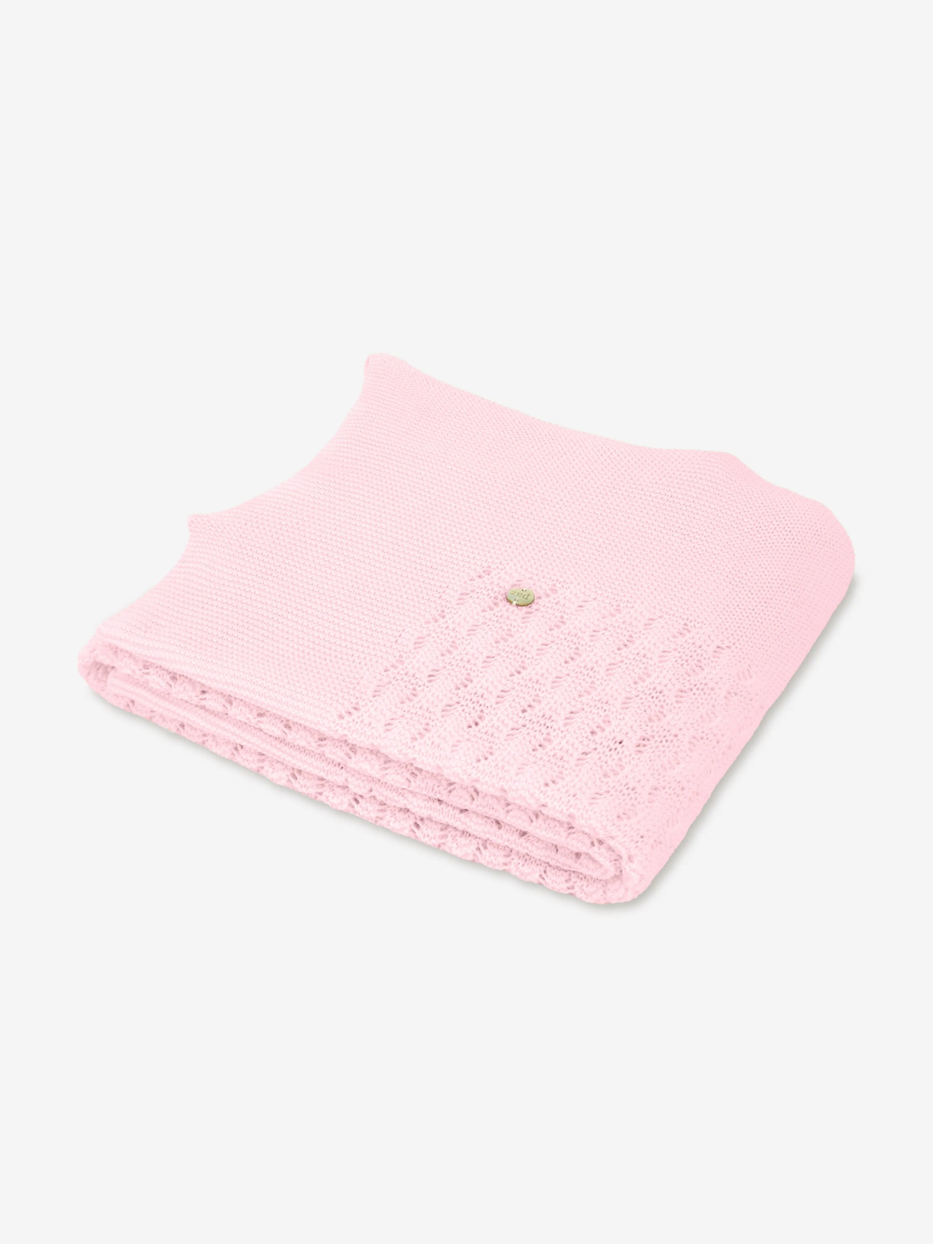 Baby Girls Cotton Knit Blanket in Pink (106cm)