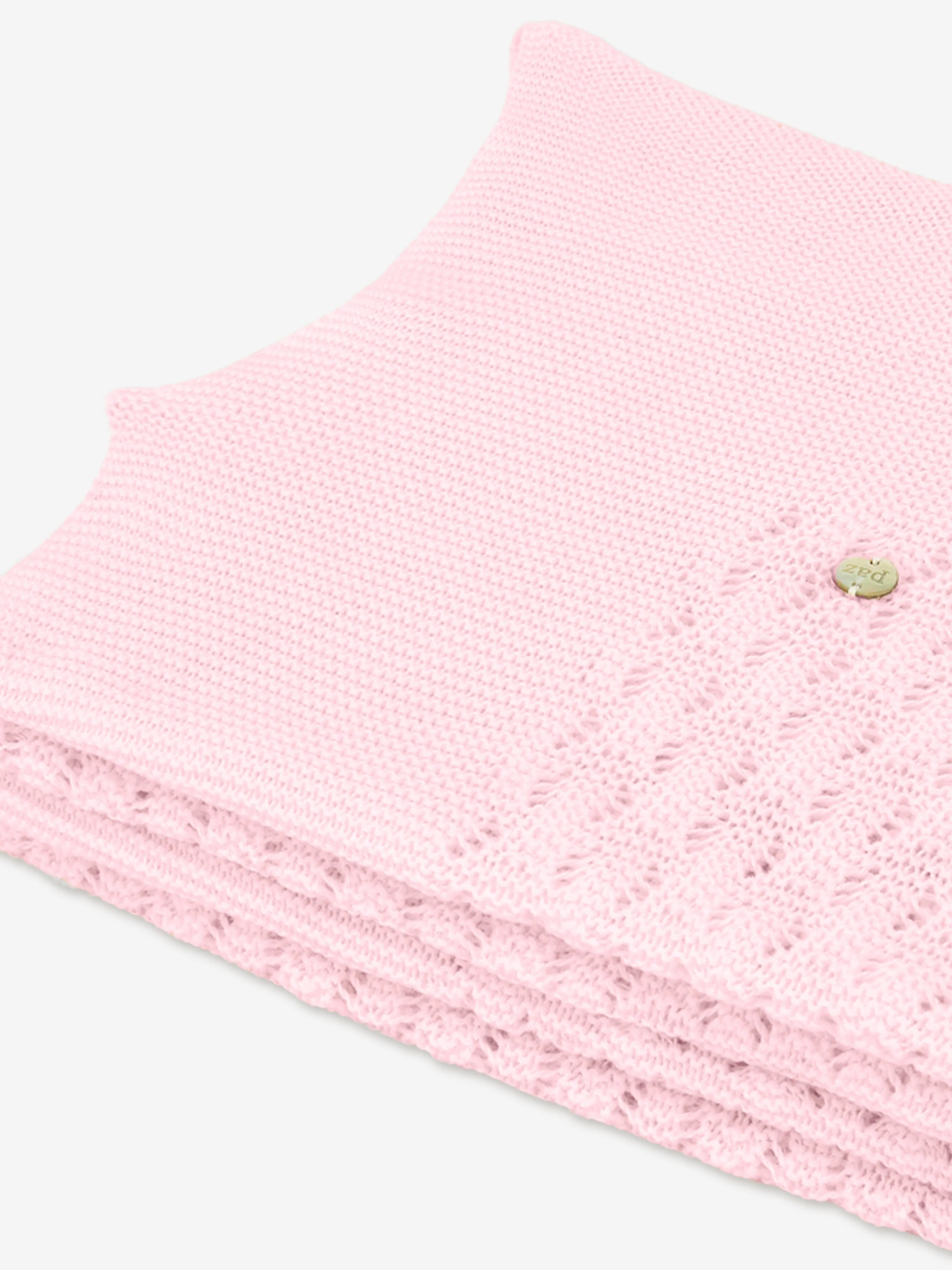 Baby Girls Cotton Knit Blanket in Pink (106cm)