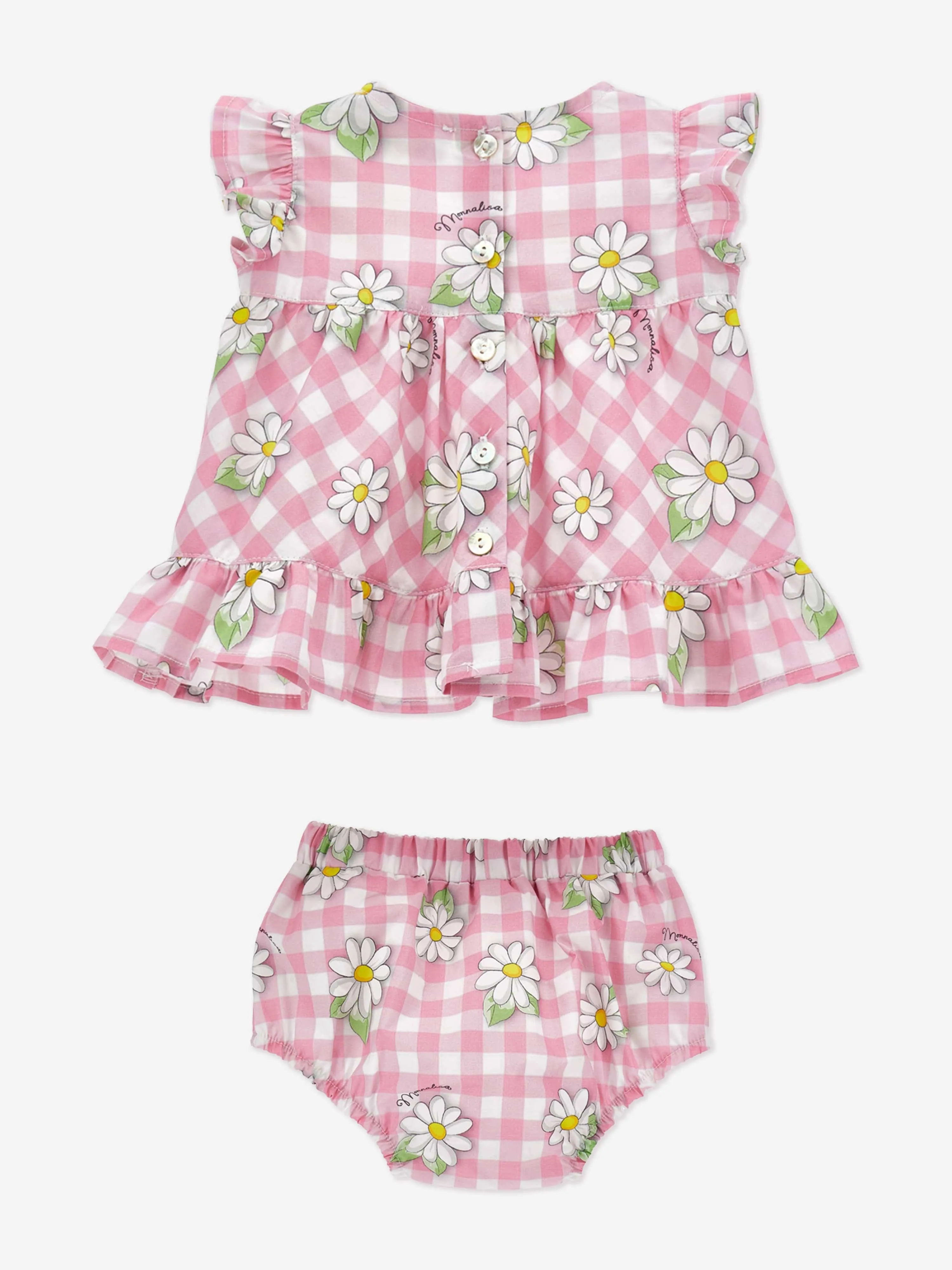Baby Girls Daisy Dress and Bloomers Set in Pink