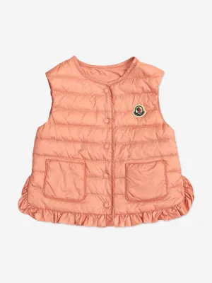 Baby Girls Down Padded Portia Gilet in Pink