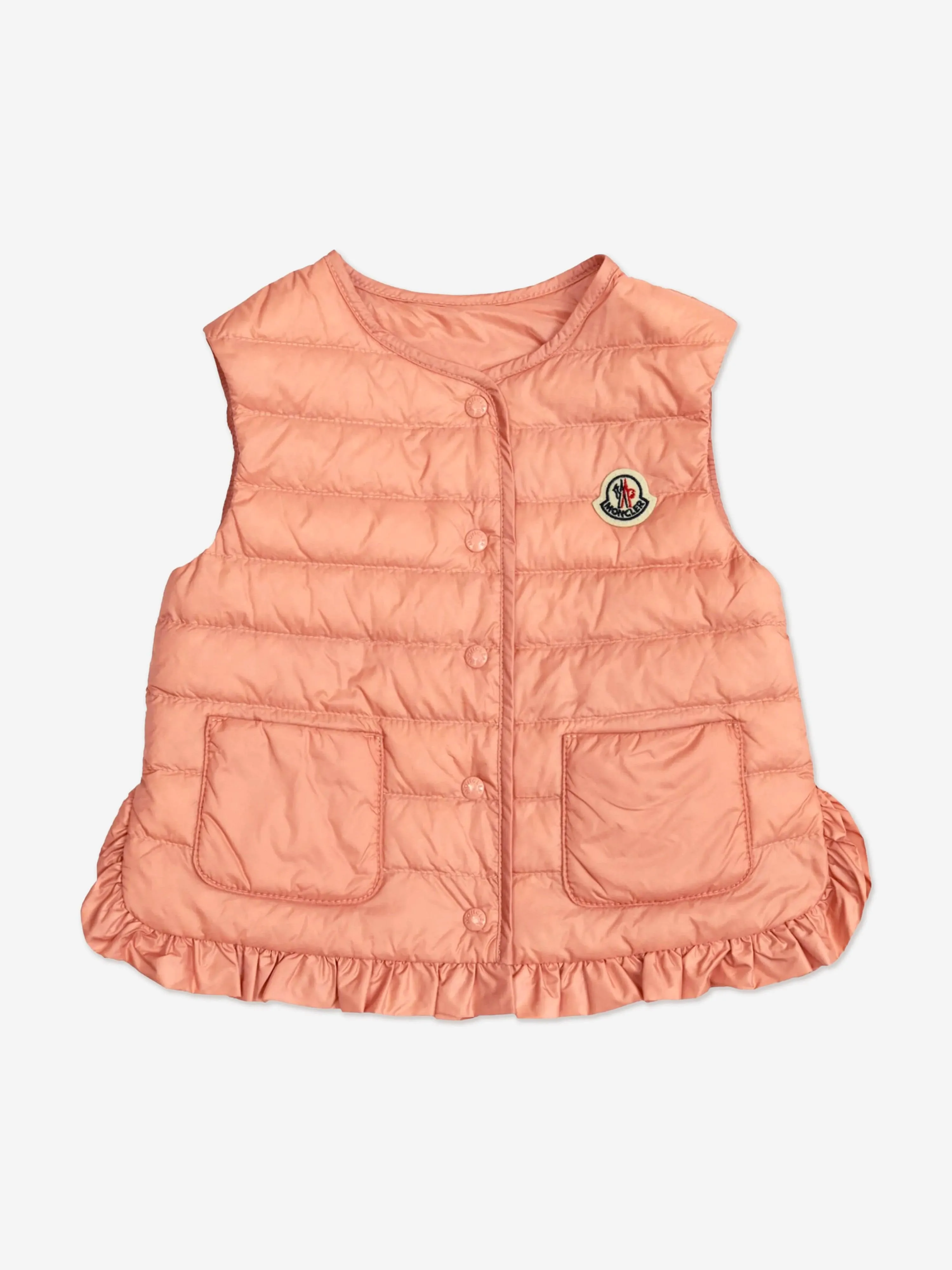 Baby Girls Down Padded Portia Gilet in Pink