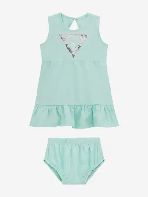 Baby Girls Dress with Knickers in Green