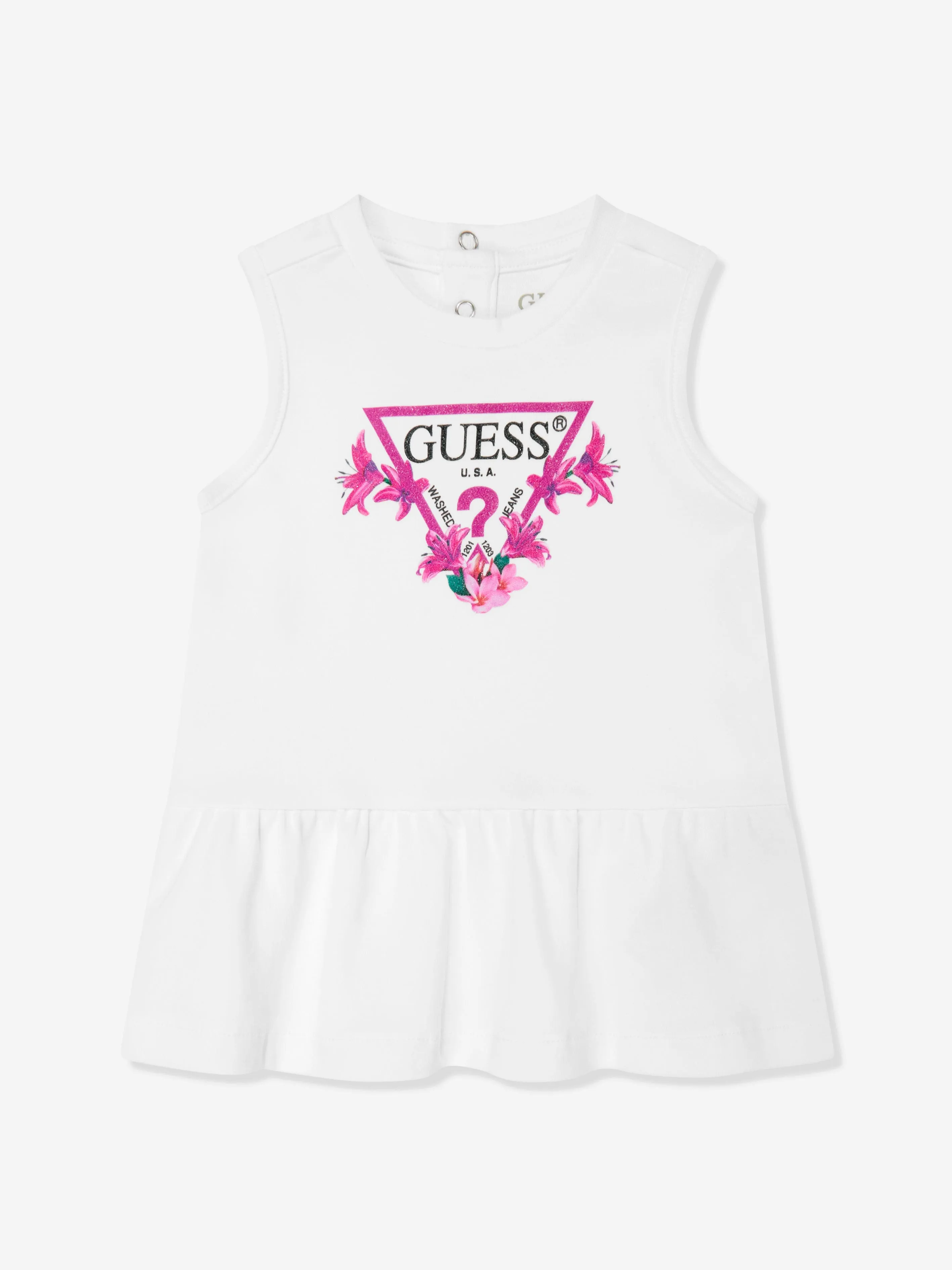 Baby Girls Dress with Knickers in White