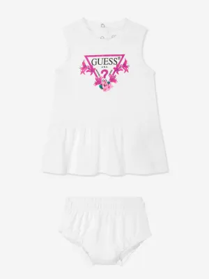 Baby Girls Dress with Knickers in White