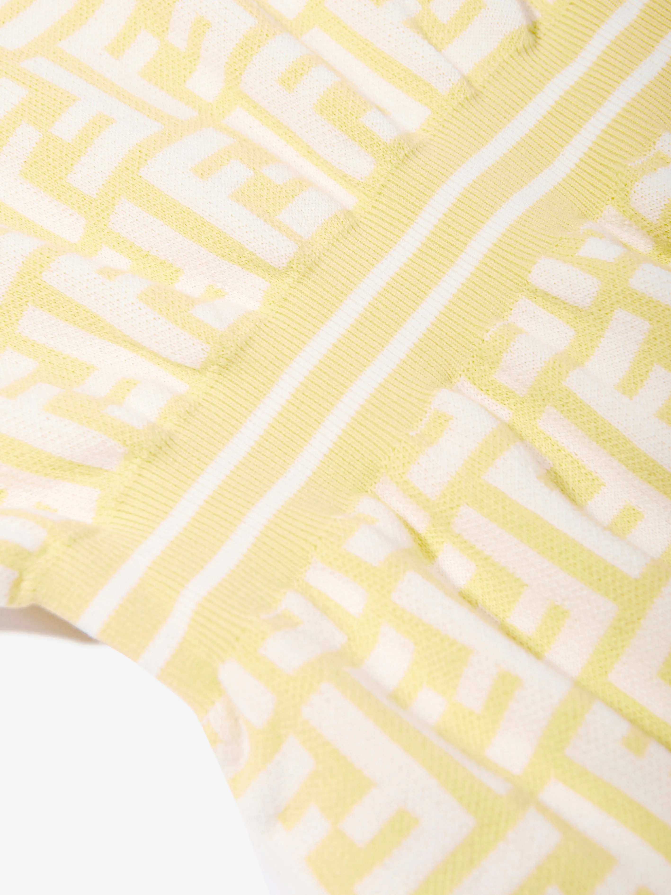 Baby Girls FF Logo Knit Dress in Yellow