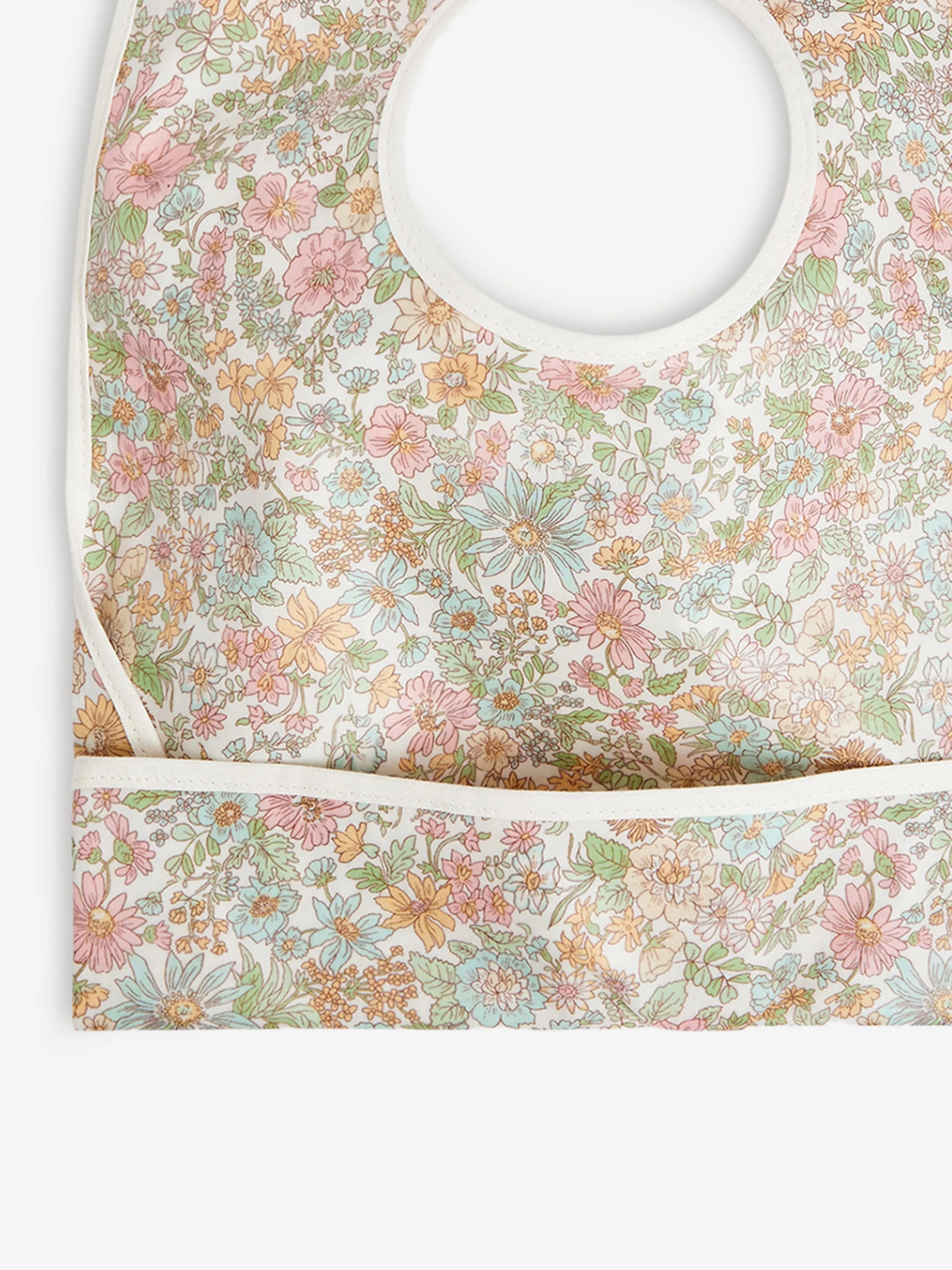 Baby Girls Floral Bavoir Clip Bib in Multicolour (33.2 x 25.6 x 6cm)