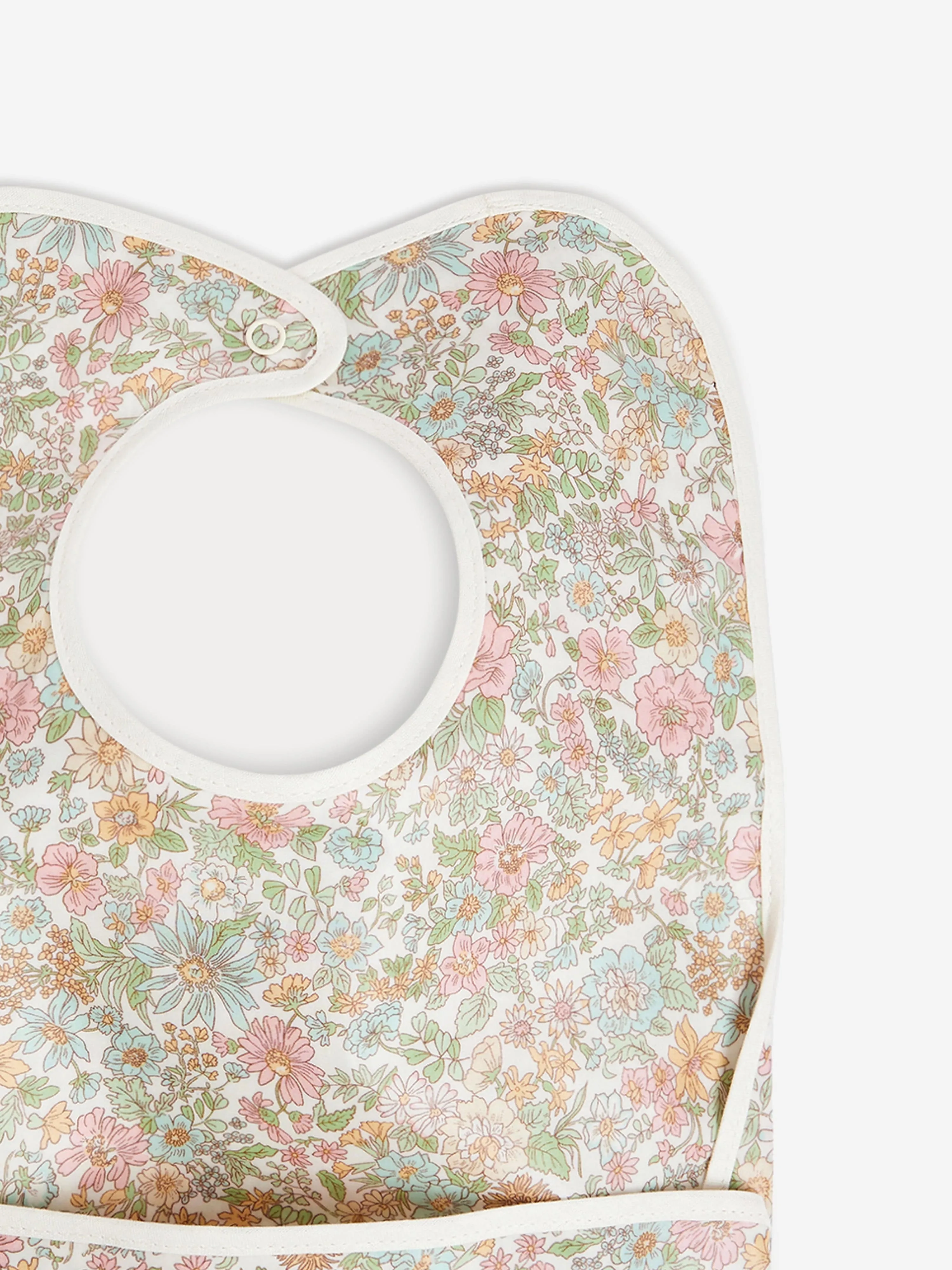 Baby Girls Floral Bavoir Clip Bib in Multicolour (33.2 x 25.6 x 6cm)