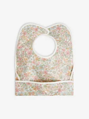 Baby Girls Floral Bavoir Clip Bib in Multicolour (33.2 x 25.6 x 6cm)