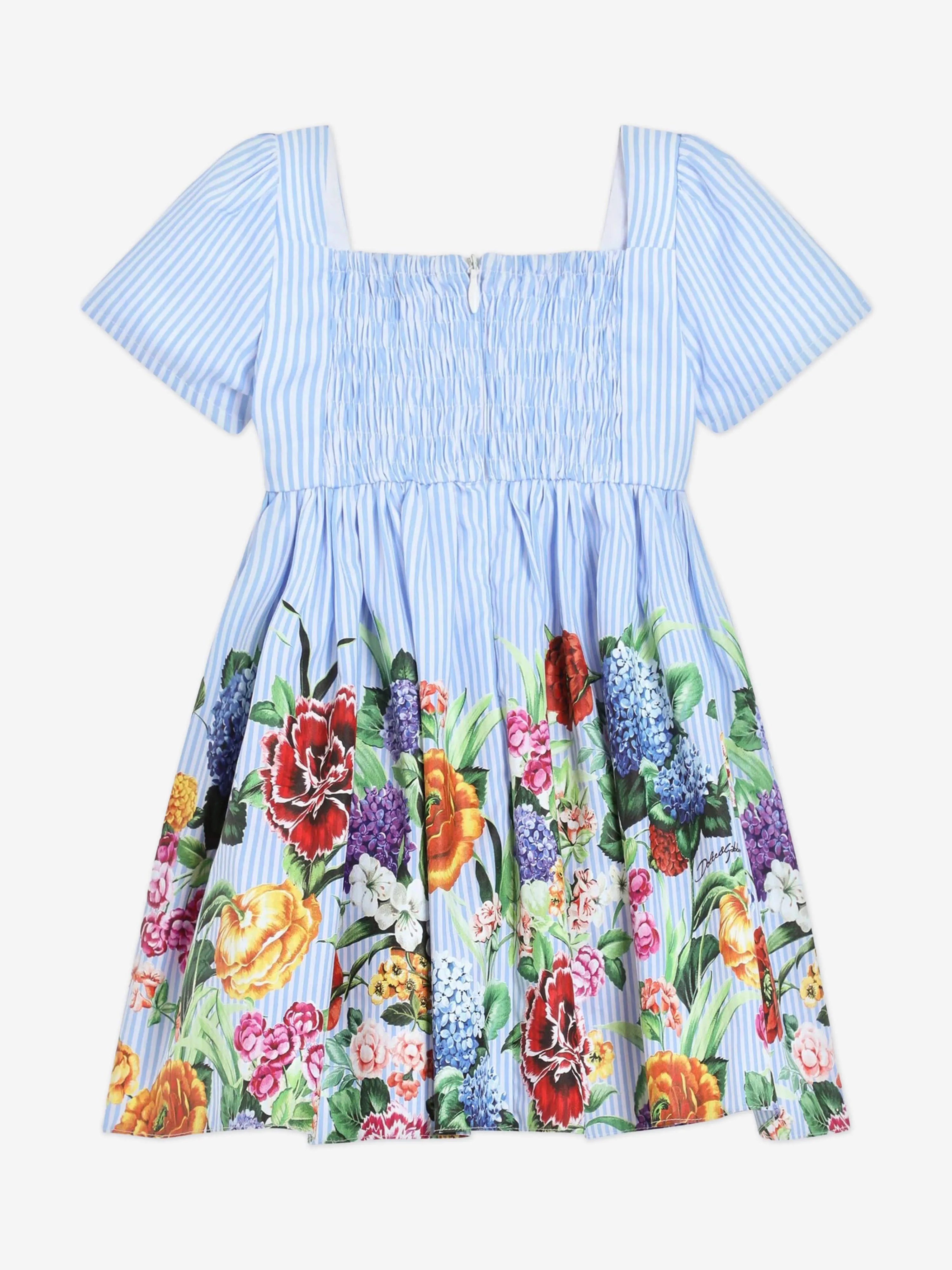 Baby Girls Floral Print Dress Set in Multicolour