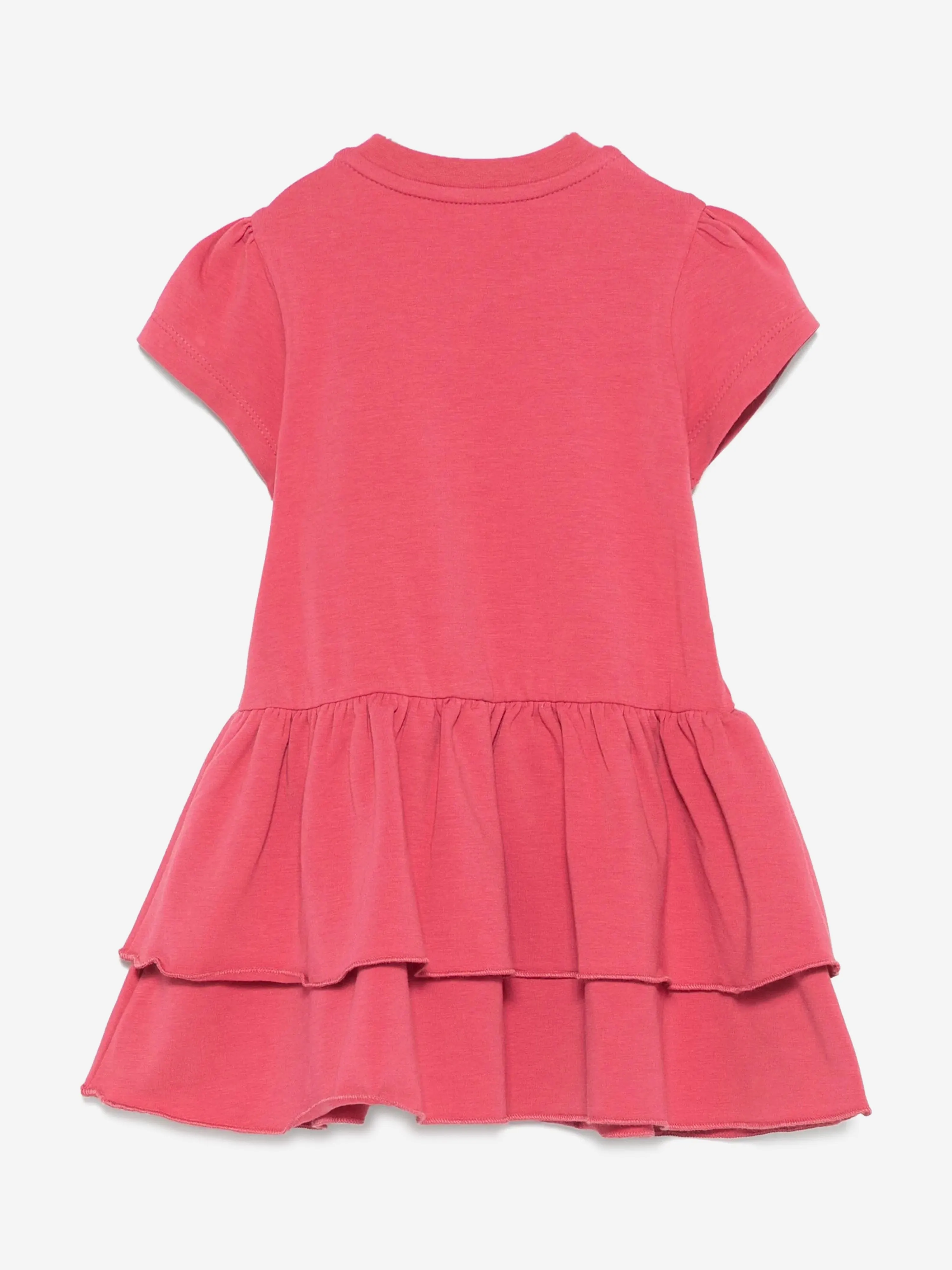 Baby Girls Jersey Ruffle Dress in Red