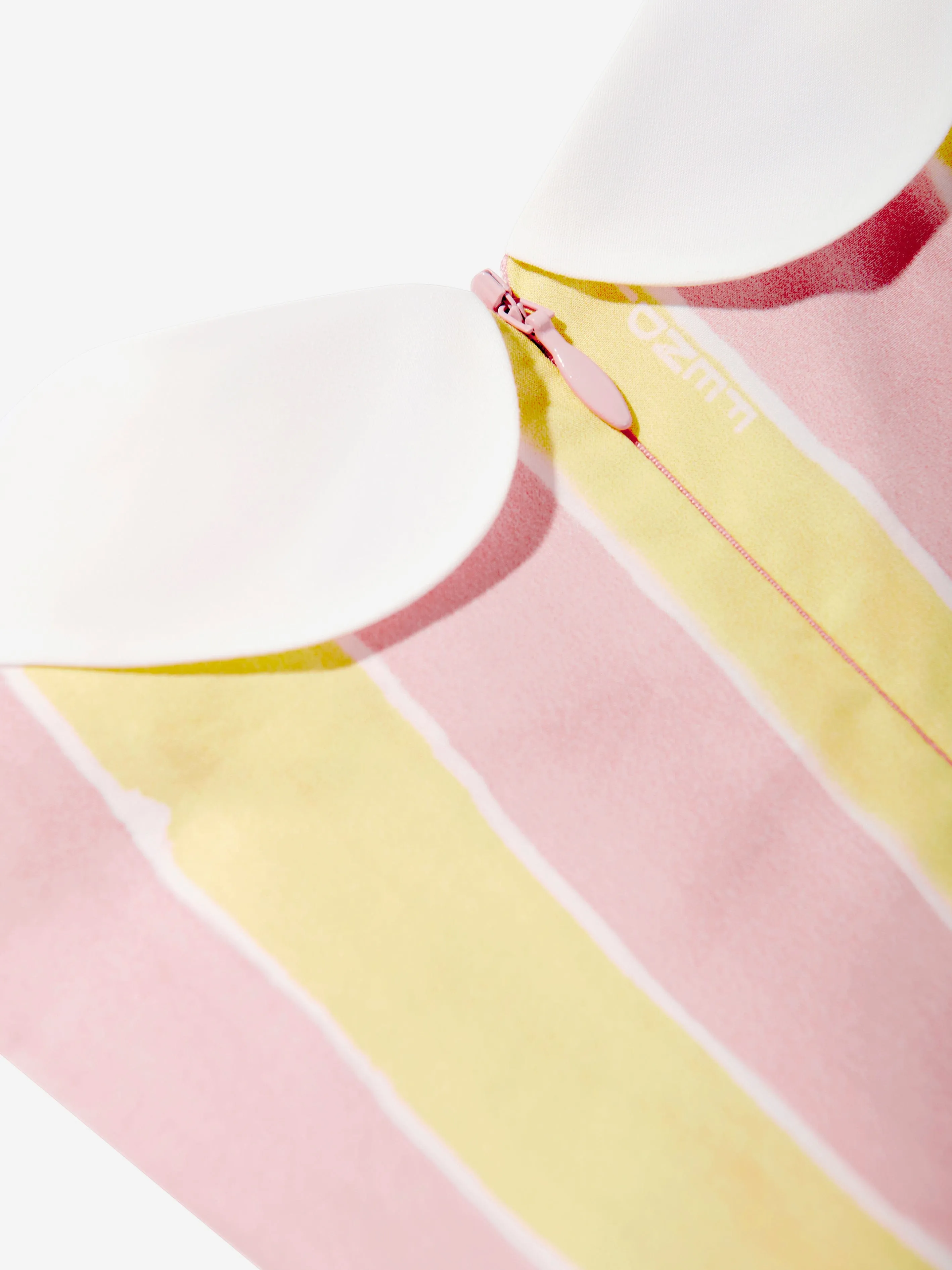 Baby Girls Pequin Print Dress in Yellow