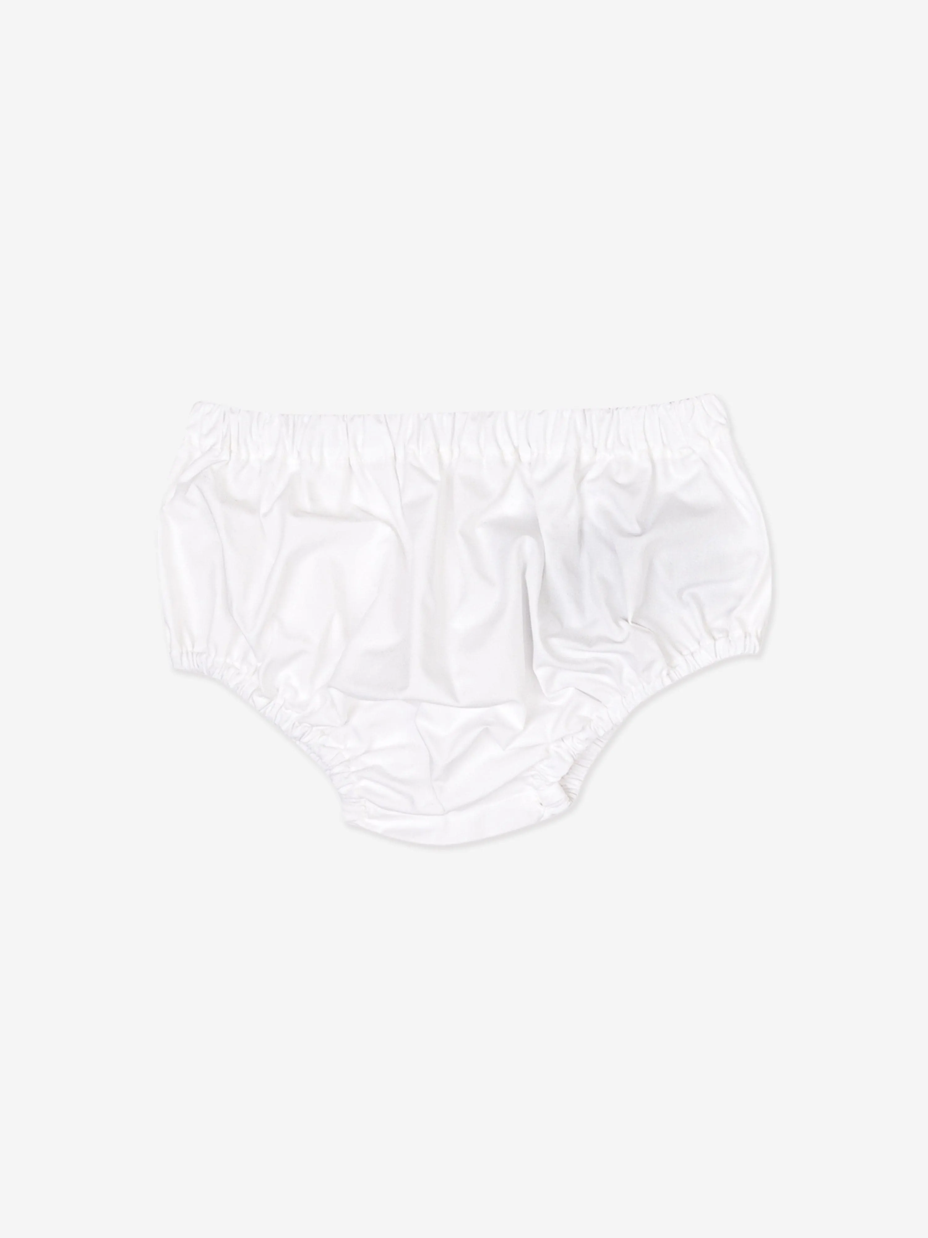 Baby Girls Polo Dress with Knickers in White