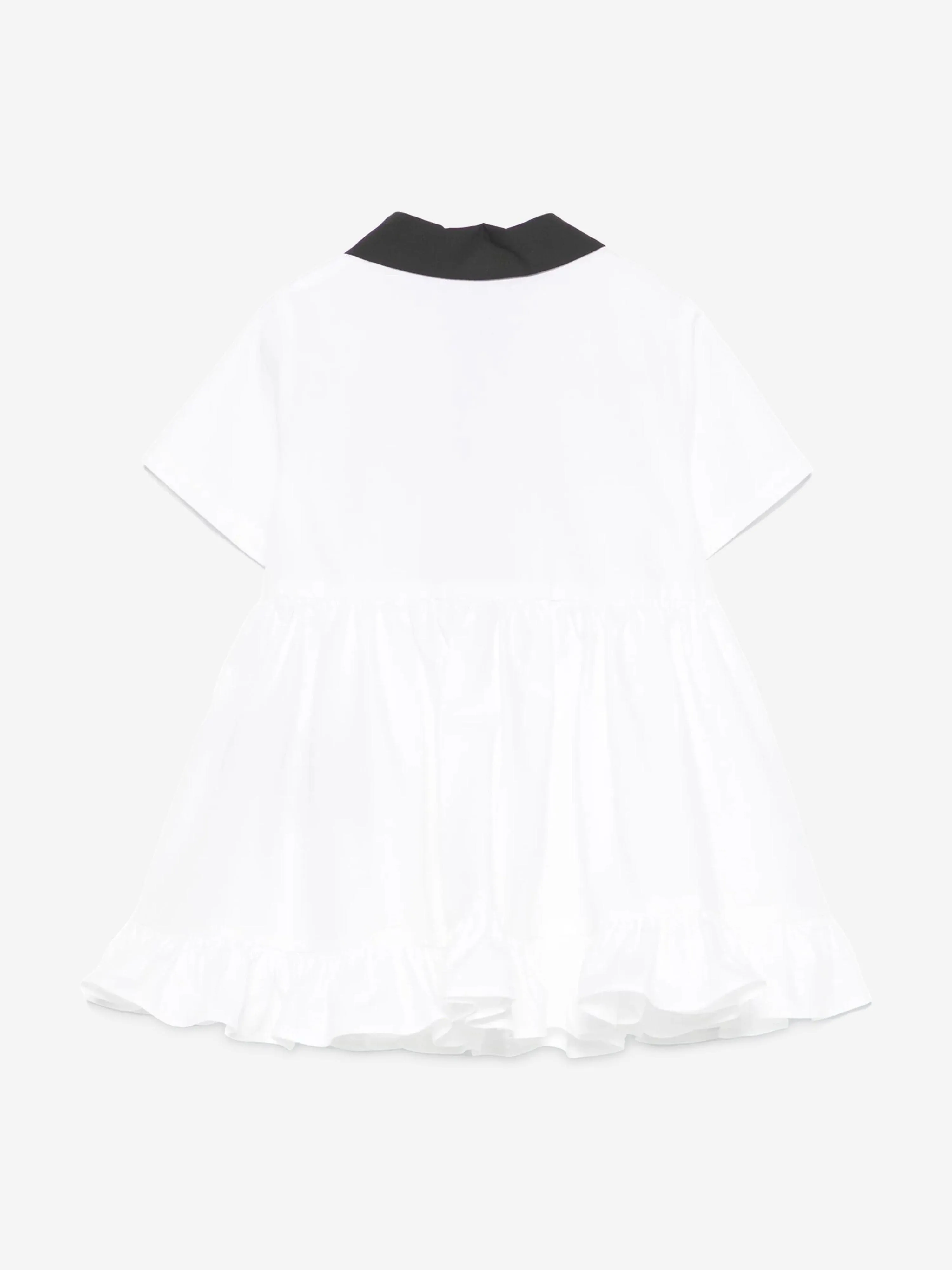 Baby Girls Polo Dress with Knickers in White