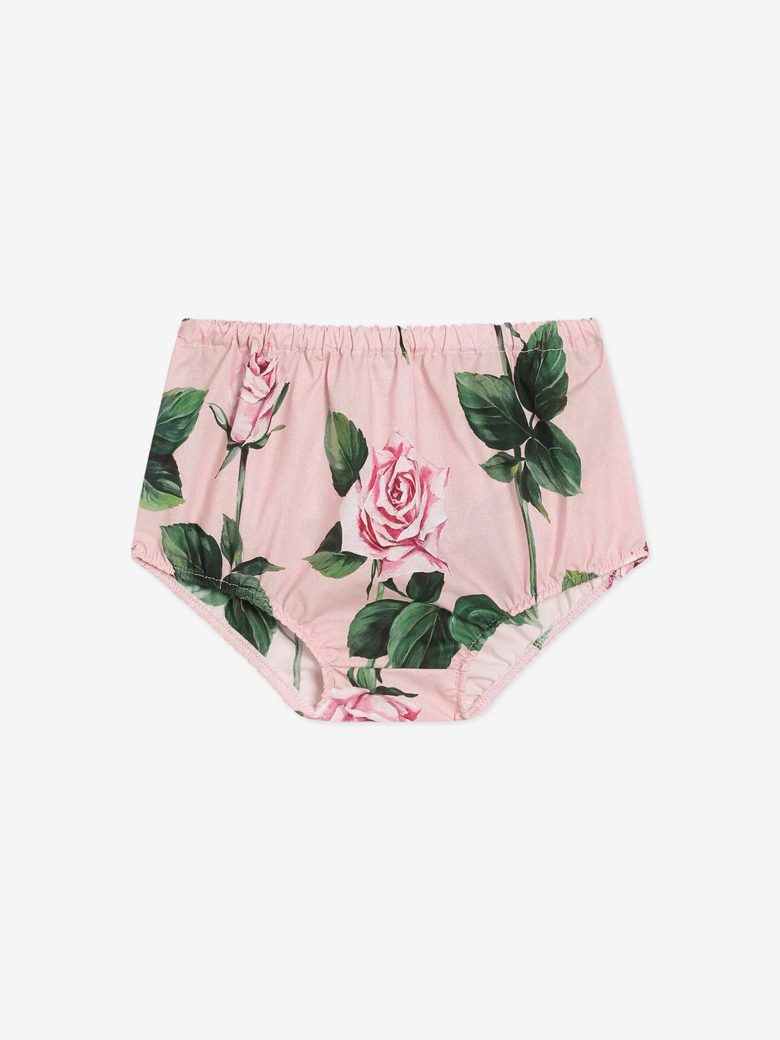 Baby Girls Rose Print Dress in Pink