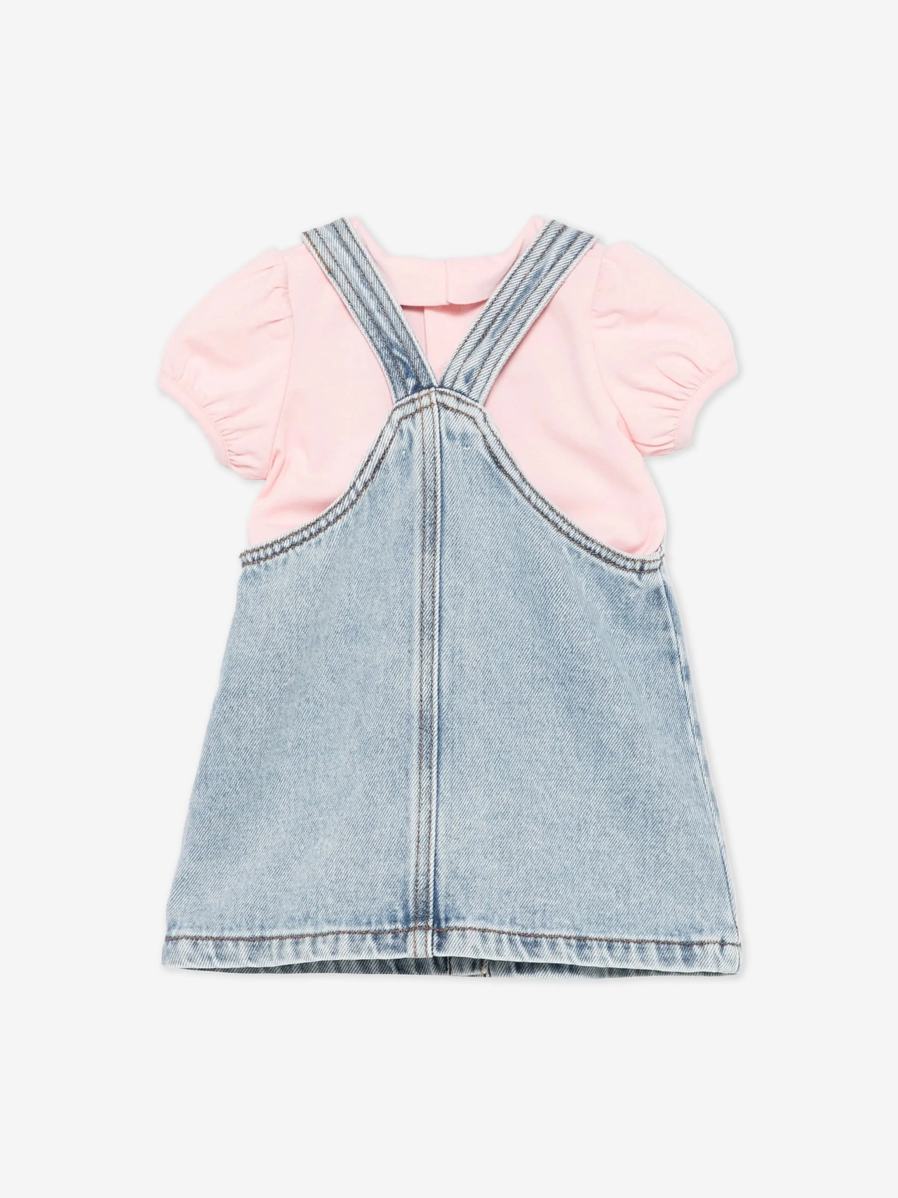 Baby Girls Teddy Bear Dress Set in Pink