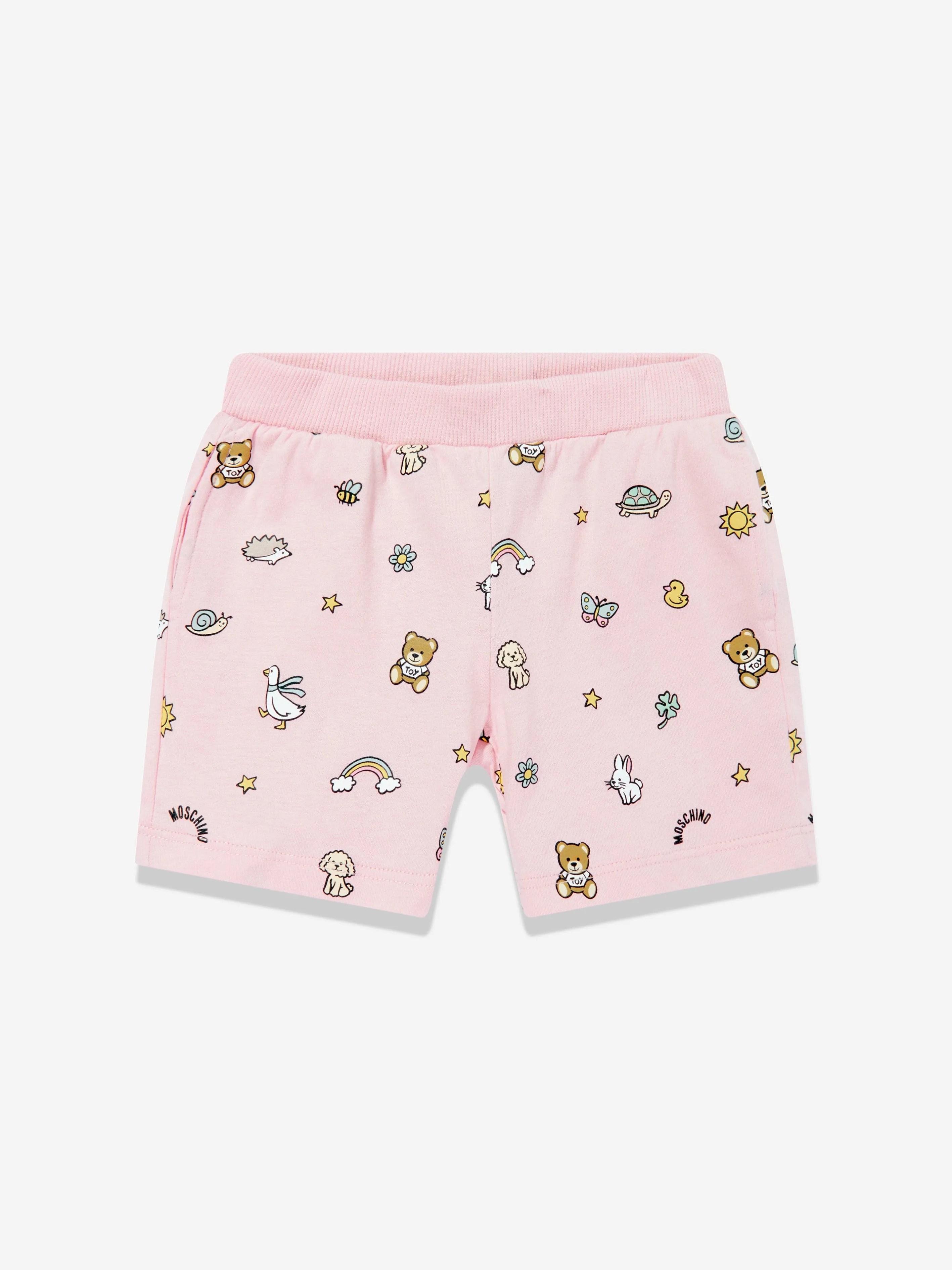 Baby Girls Teddy Bear Short Set in Pink