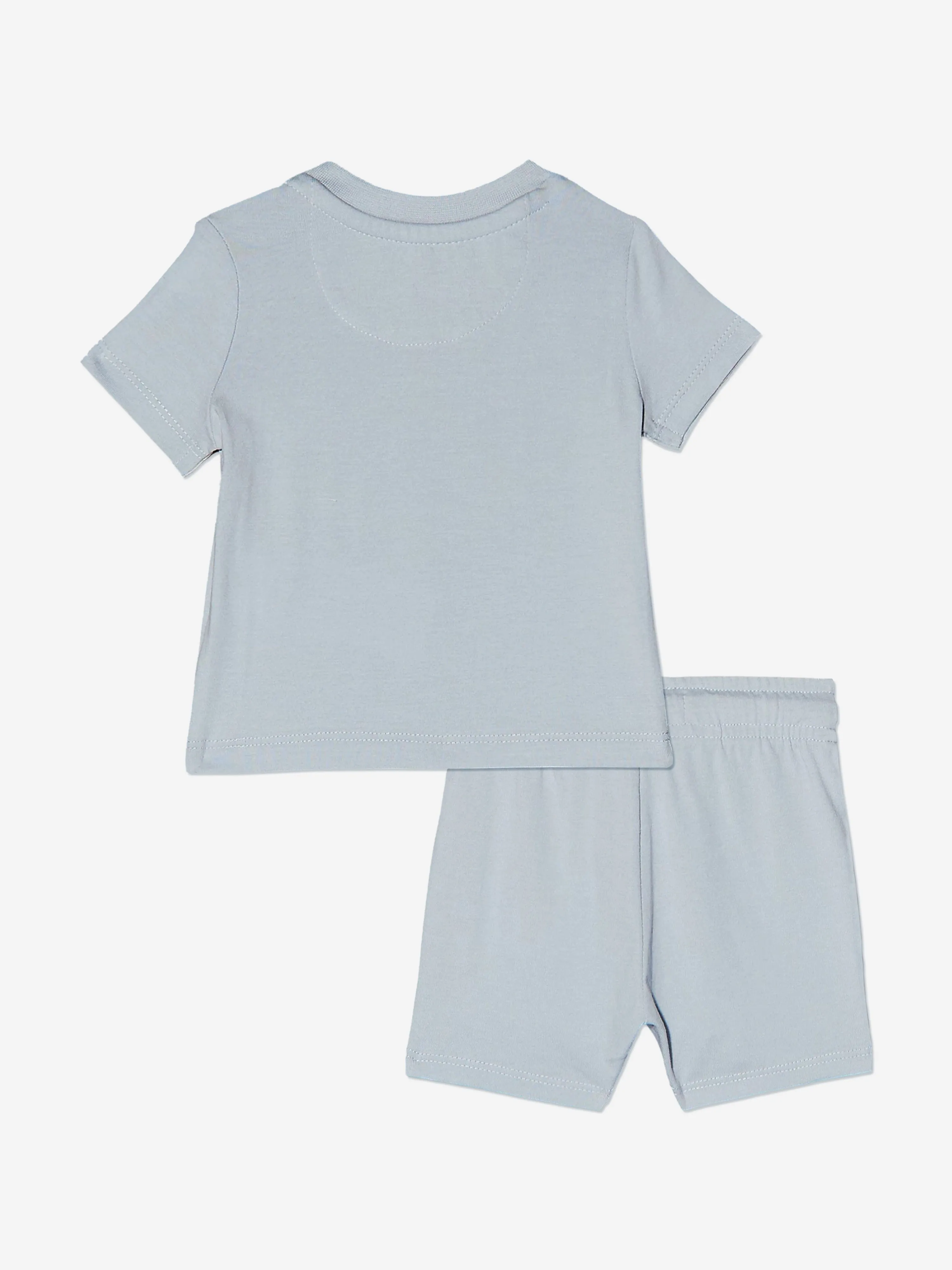 Baby Monogram Logo Short Set in Blue