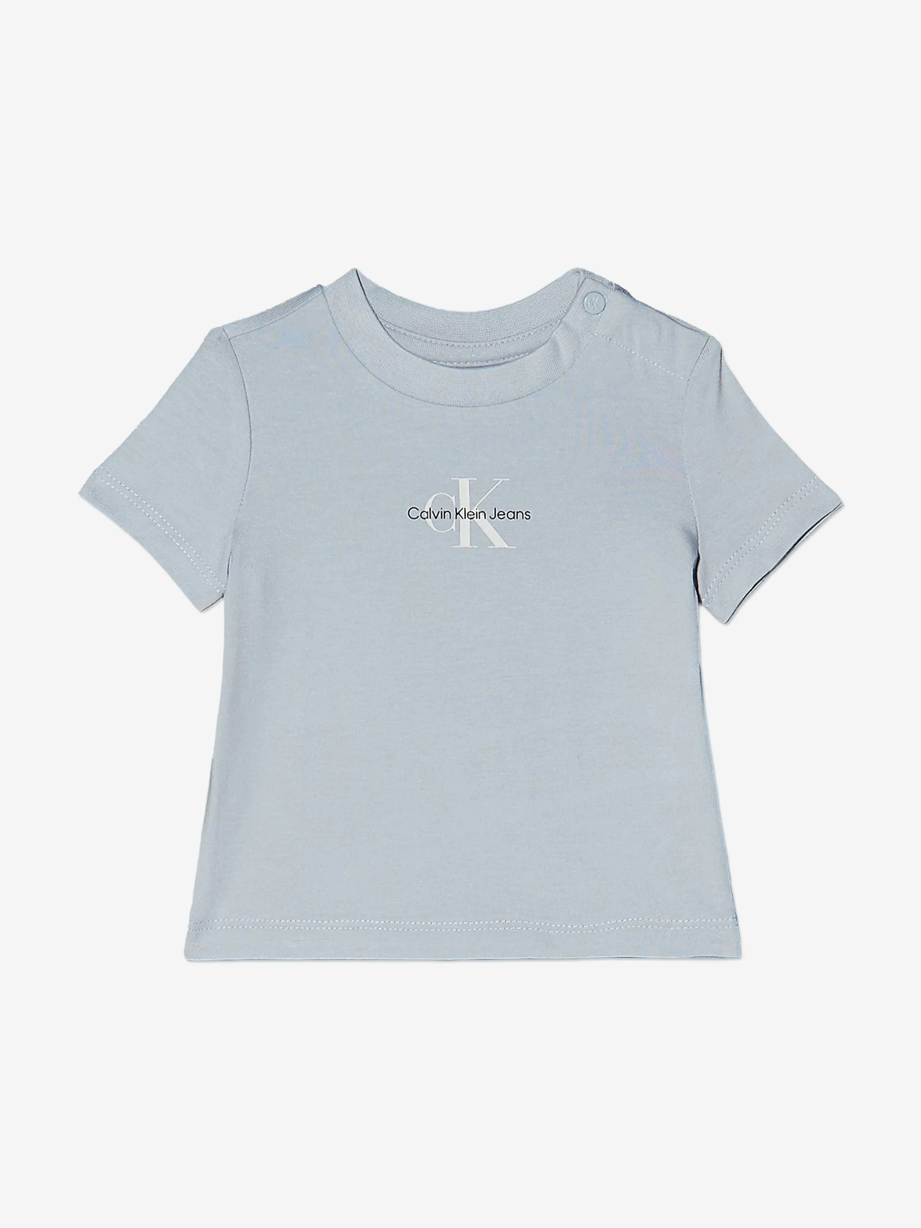 Baby Monogram Logo Short Set in Blue
