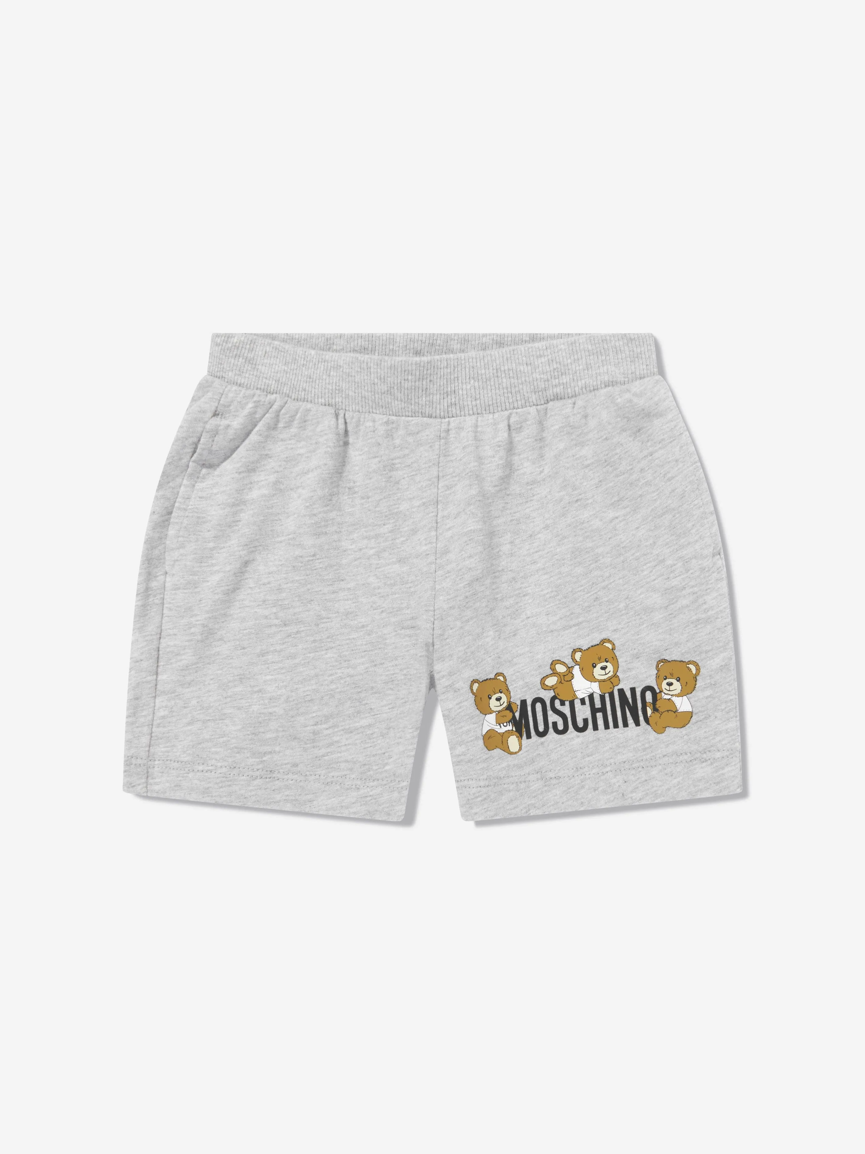 Baby Teddy Bear Logo Short Set in Black