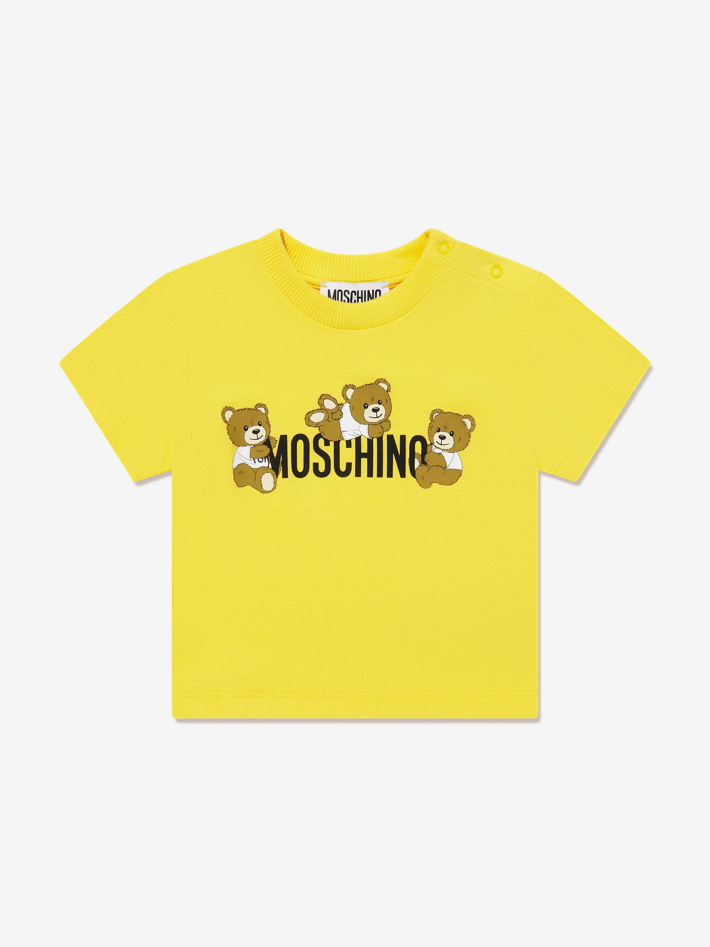 Baby Teddy Bear Logo Short Set in Yellow