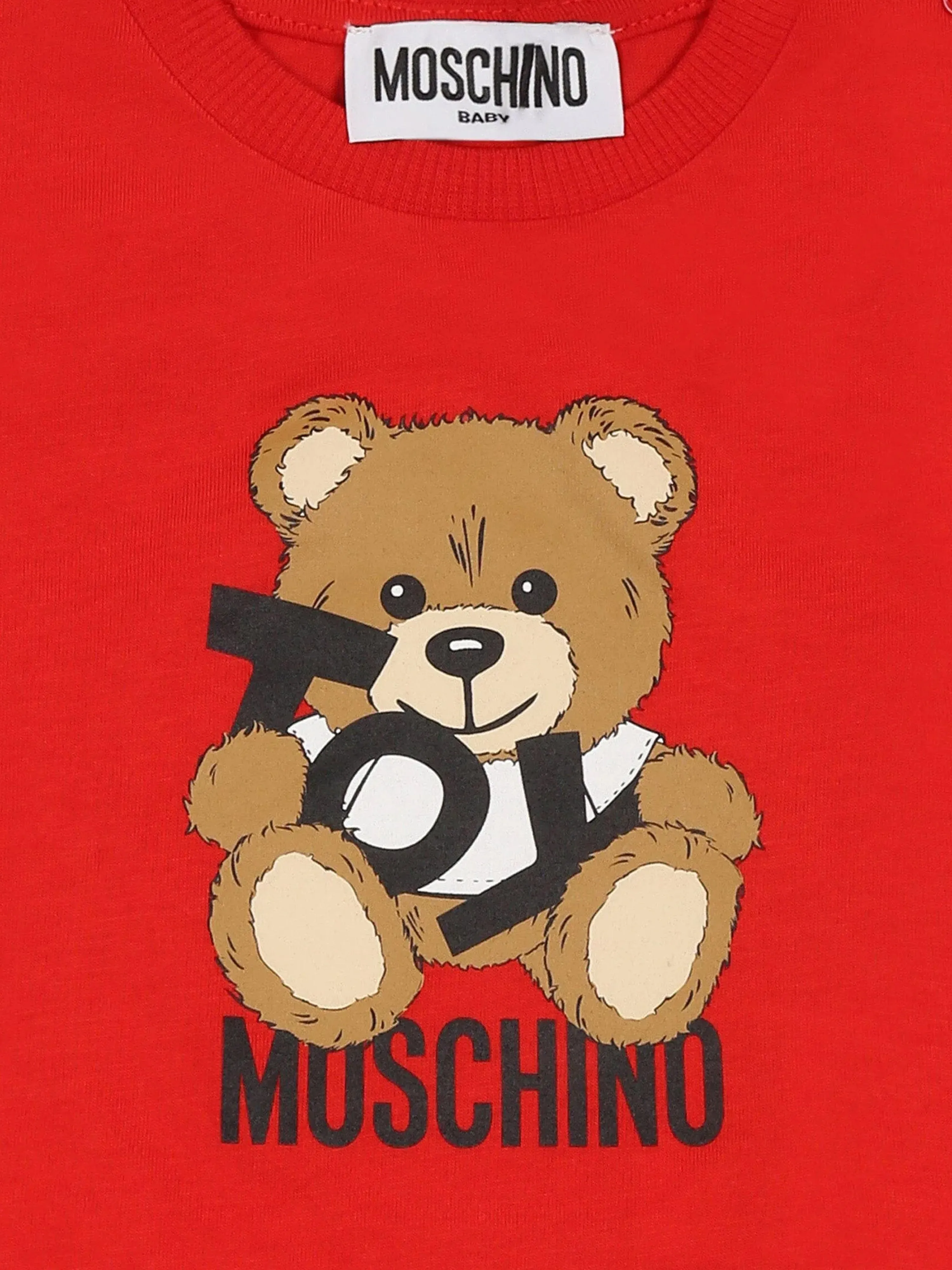 Baby Teddy Bear Logo T-Shirt in Red