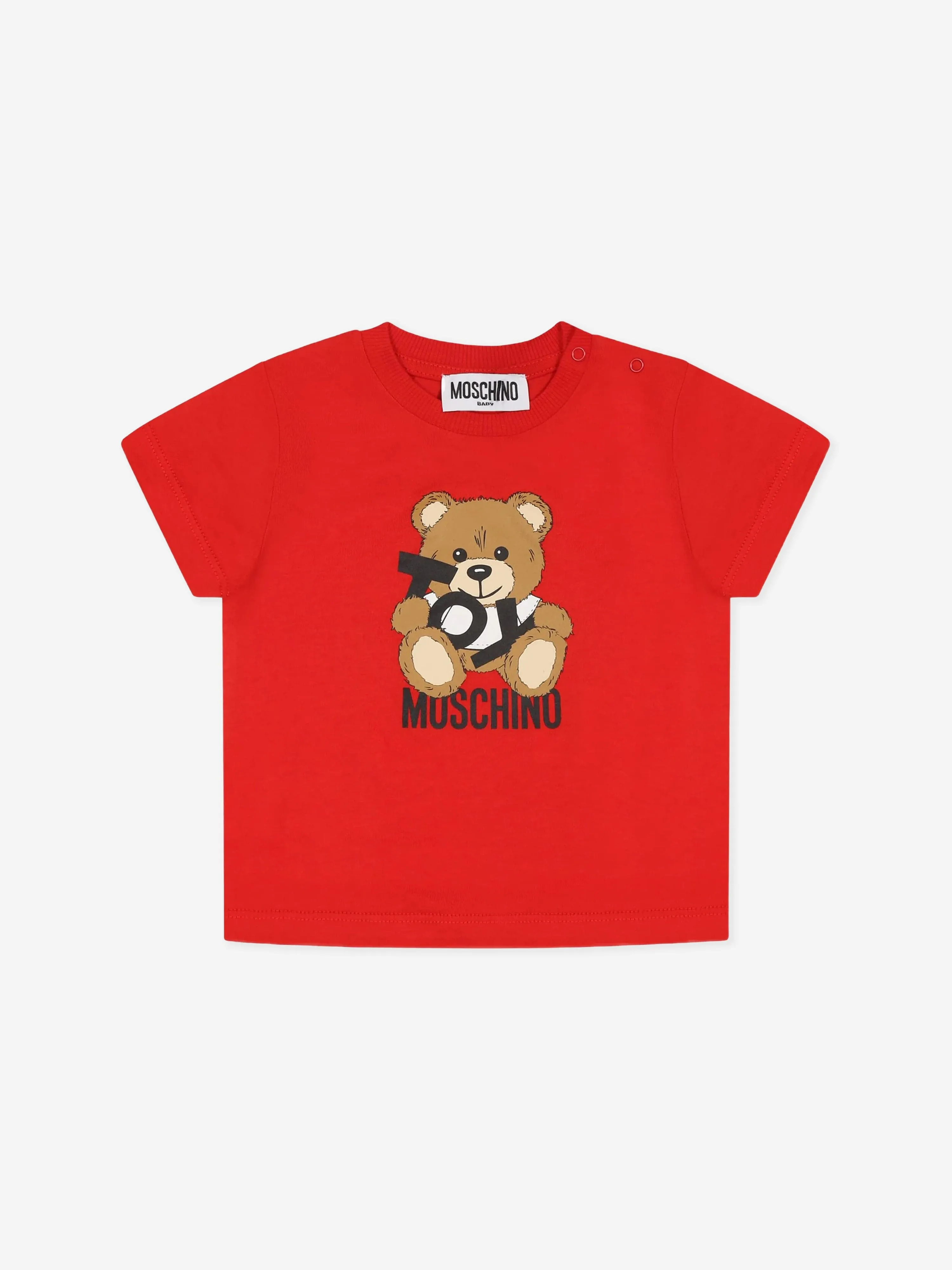 Baby Teddy Bear Logo T-Shirt in Red