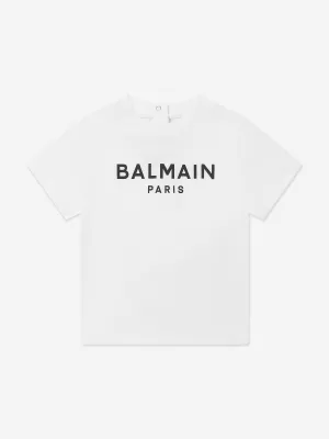 Balmain Baby Logo T-Shirt in White