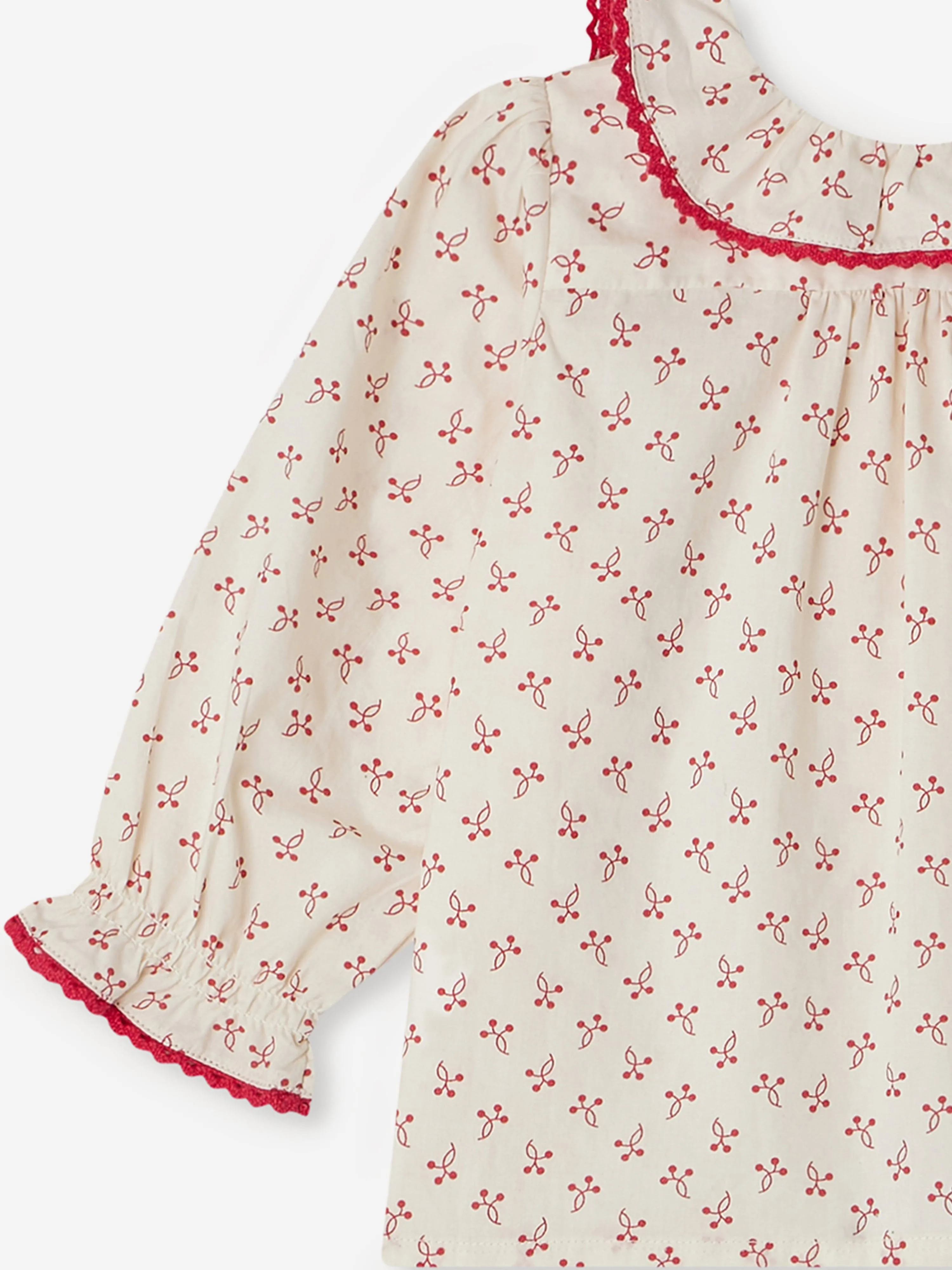 Bonpoint Baby Girls Jojoba Blouse in Ivory