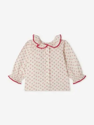 Bonpoint Baby Girls Jojoba Blouse in Ivory
