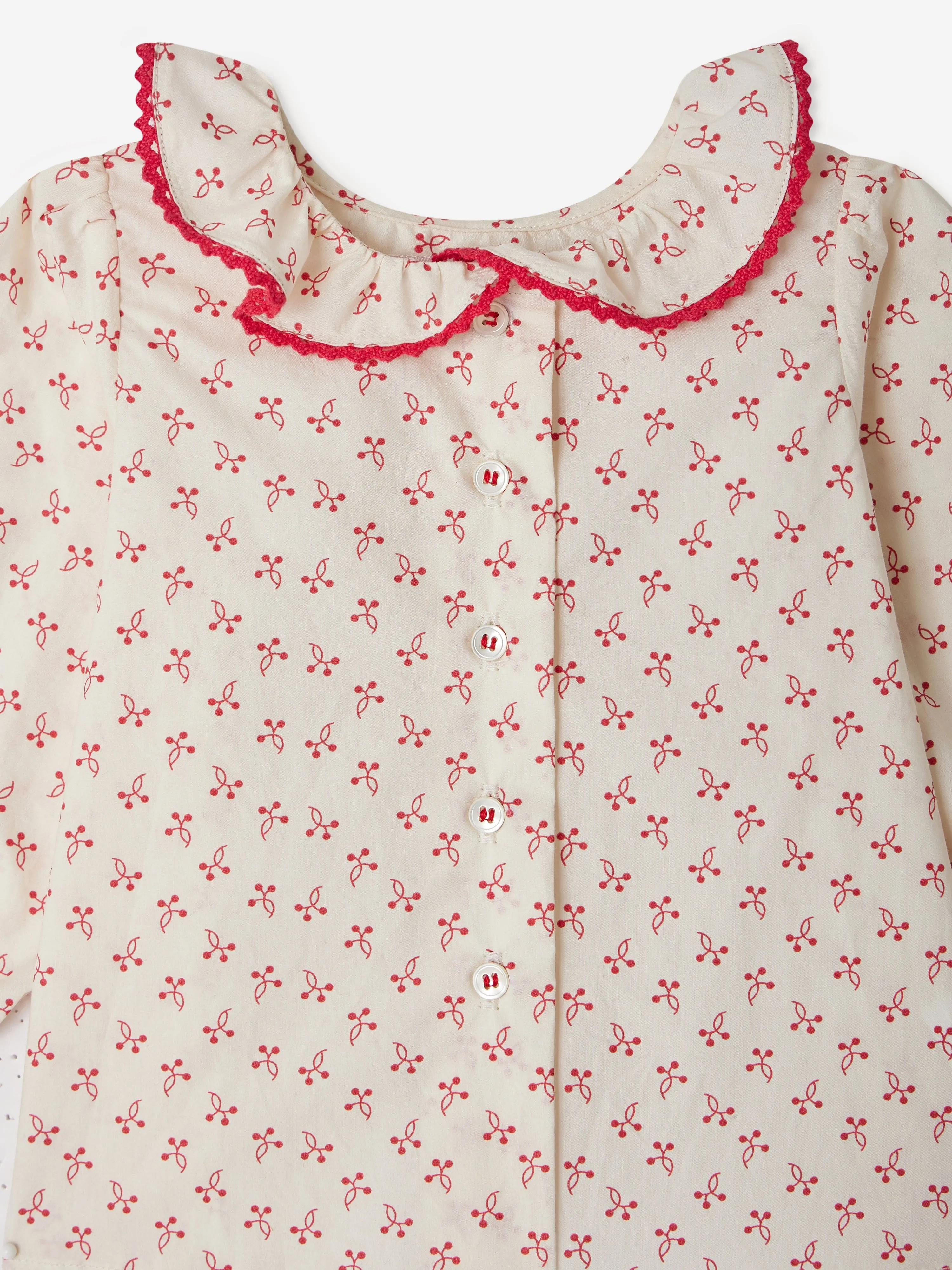 Bonpoint Baby Girls Jojoba Blouse in Ivory