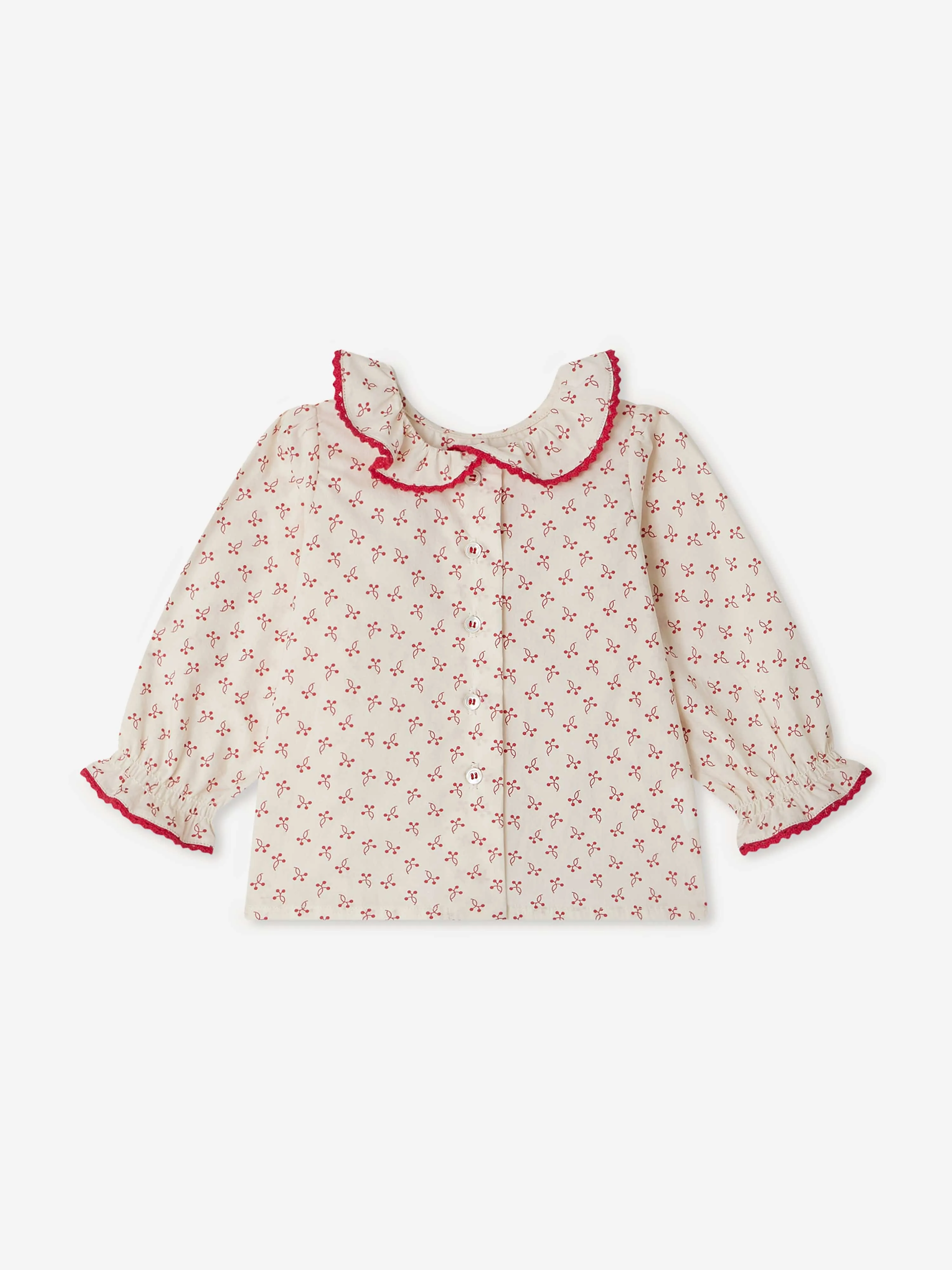 Bonpoint Baby Girls Jojoba Blouse in Ivory