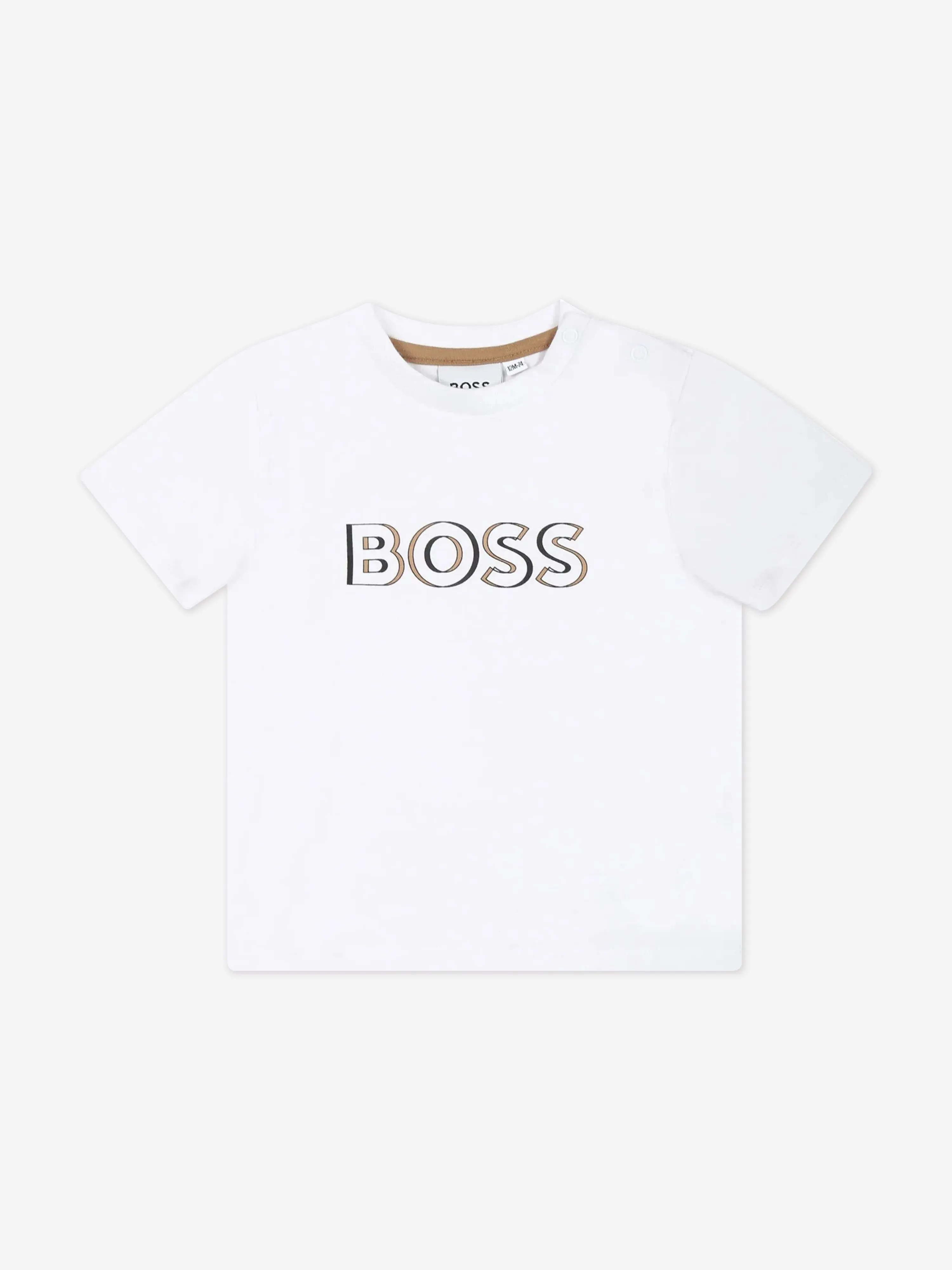 BOSS Baby Boys Dungarees Set in Beige